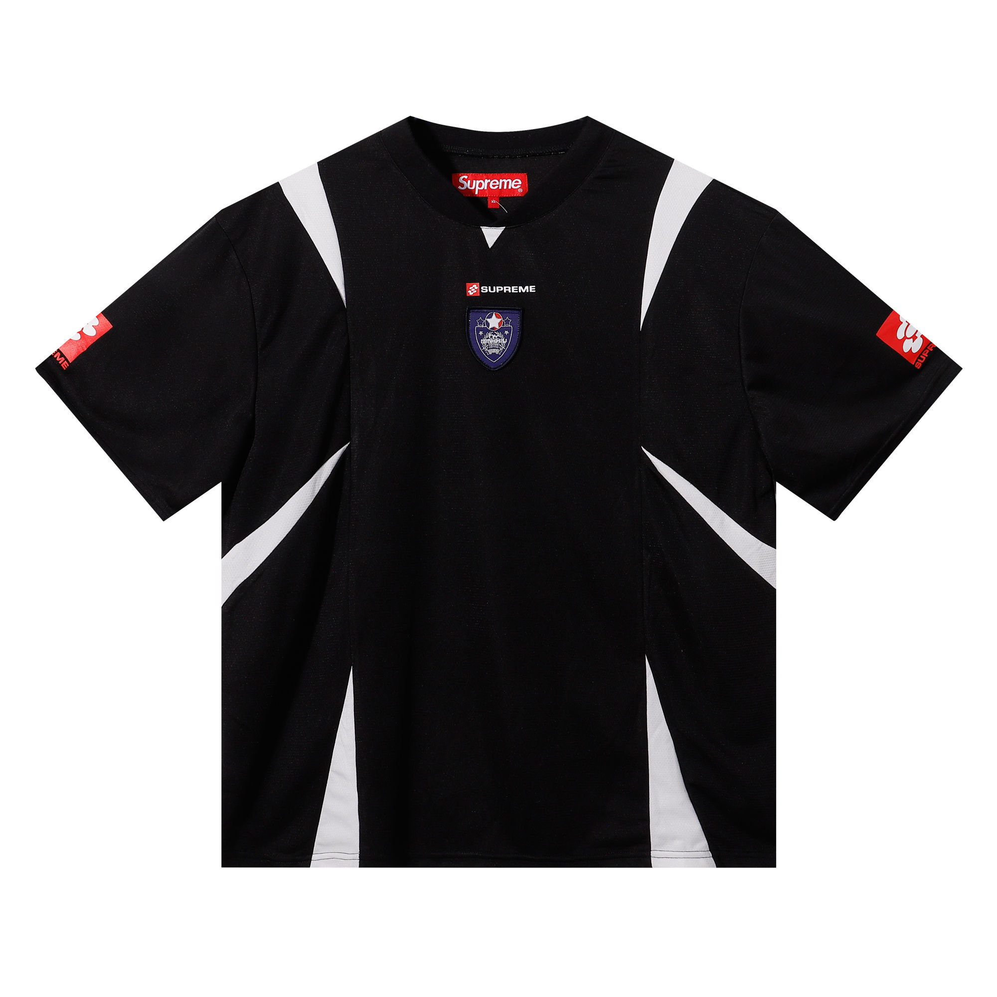 Supreme Crest Soccer Jersey "Black"（SUP-FW24-184）