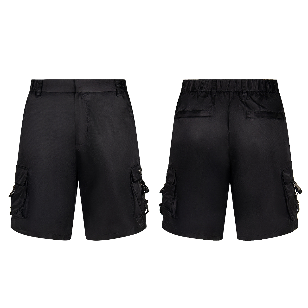 Prada Black Re-nylon Bermuda Shorts（SPH156-1WQ8-F0002-S-212）
