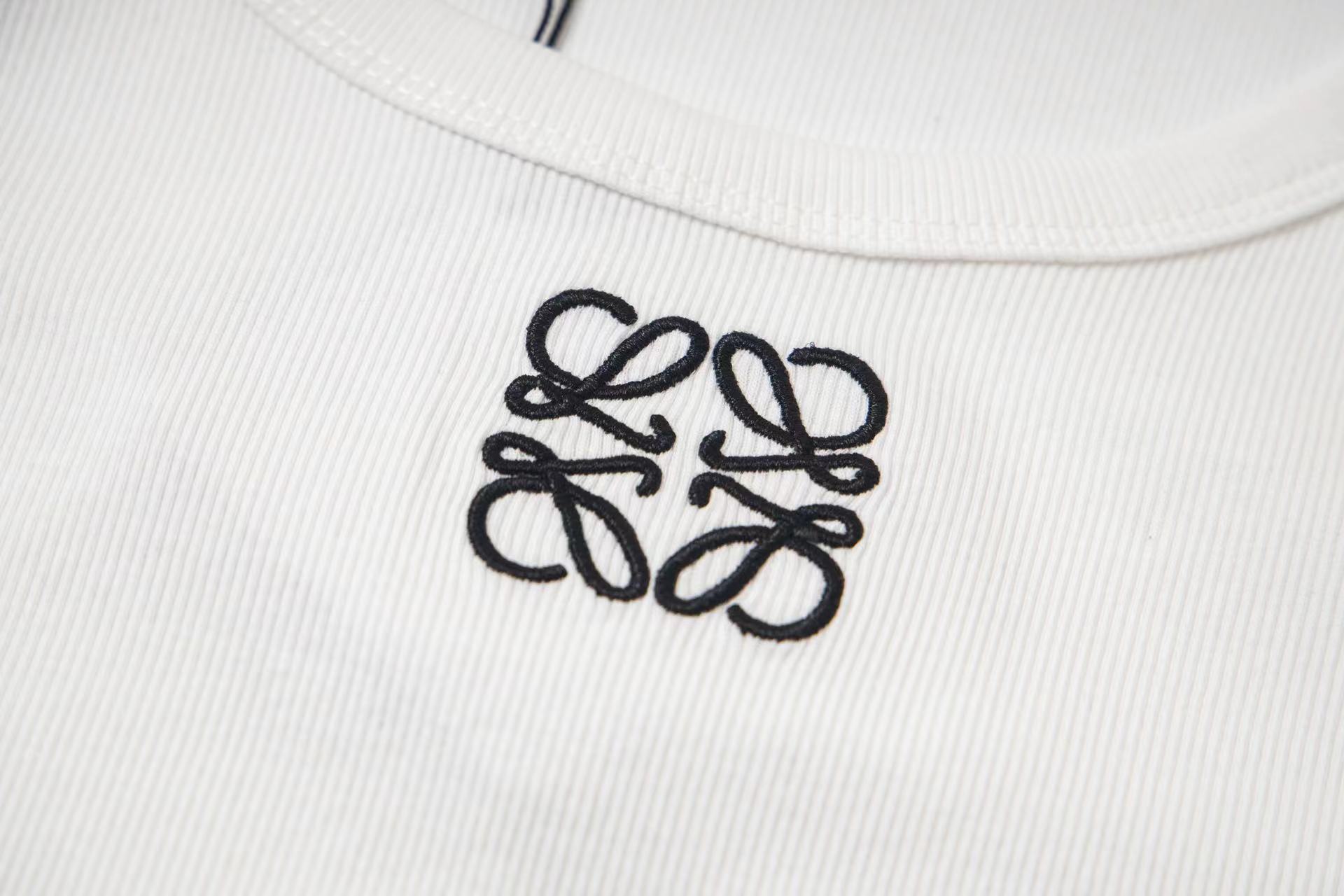 Loewe Anagram Tank Top In Cotton Slim Fit Black(H526Y23X24-1100）