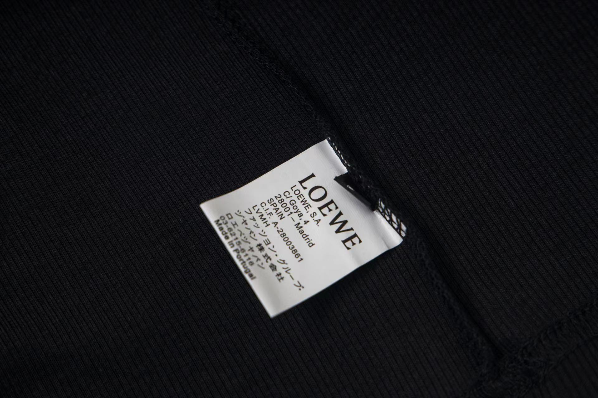 Loewe Anagram Tank Top In Cotton Slim Fit Black(H526Y23X24-1100）