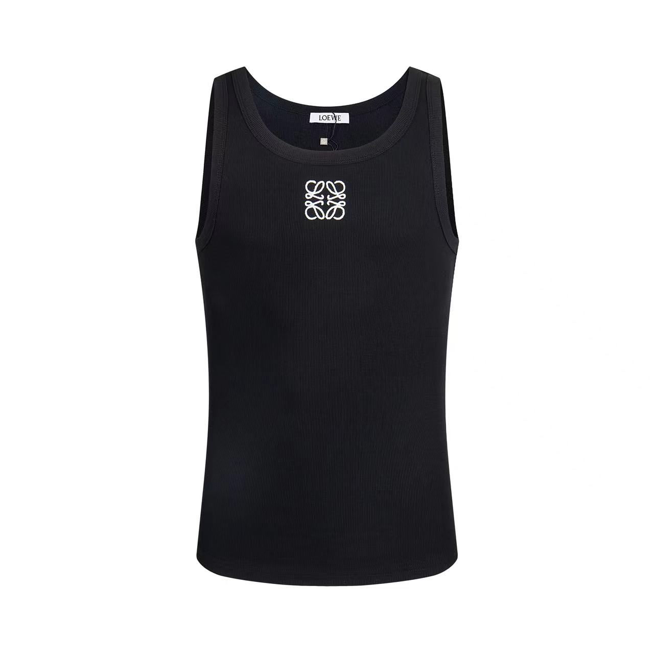 Loewe Anagram Tank Top In Cotton Slim Fit Black(H526Y23X24-1100）