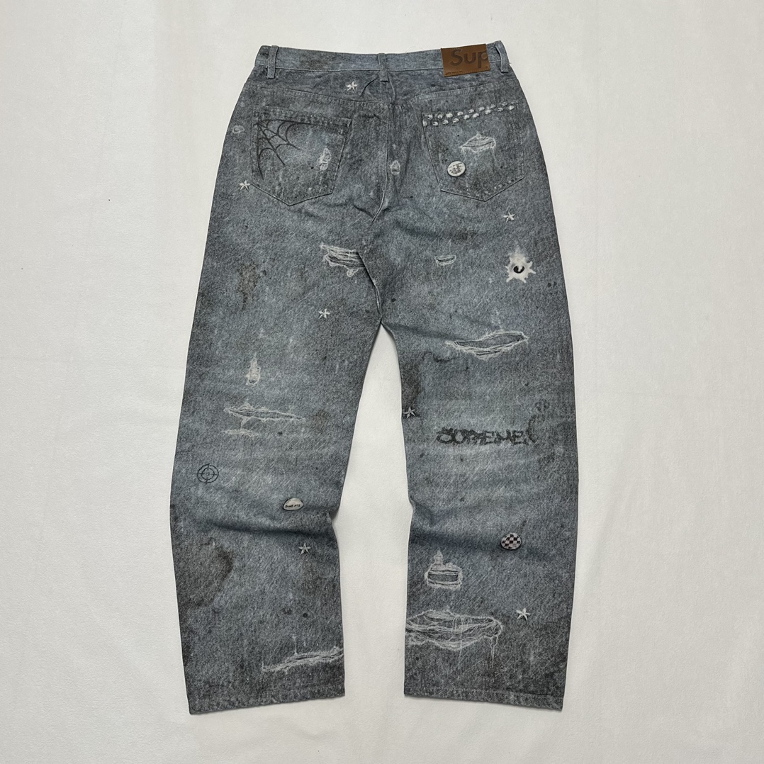 Supreme HJR Trompe Loeil Loose Fit Jean(Supreme HJR Trompe Supreme HJR Trompe Loeil Loose Fit Jean(Supreme HJR Trompe