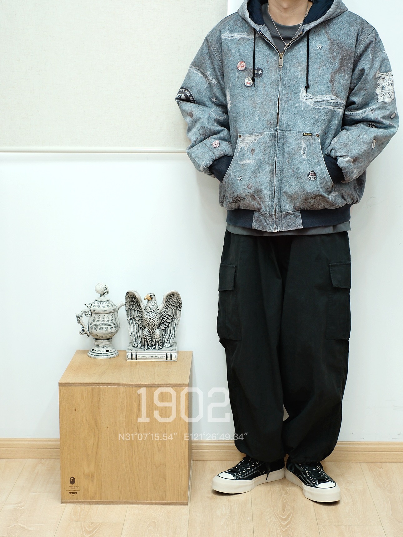 Supreme HJR Trompe L'oel Hooded Work Jacket(SUP-FW24-186) Supreme HJR Trompe L'oel Hooded Work Jacket(SUP-FW24-186)
