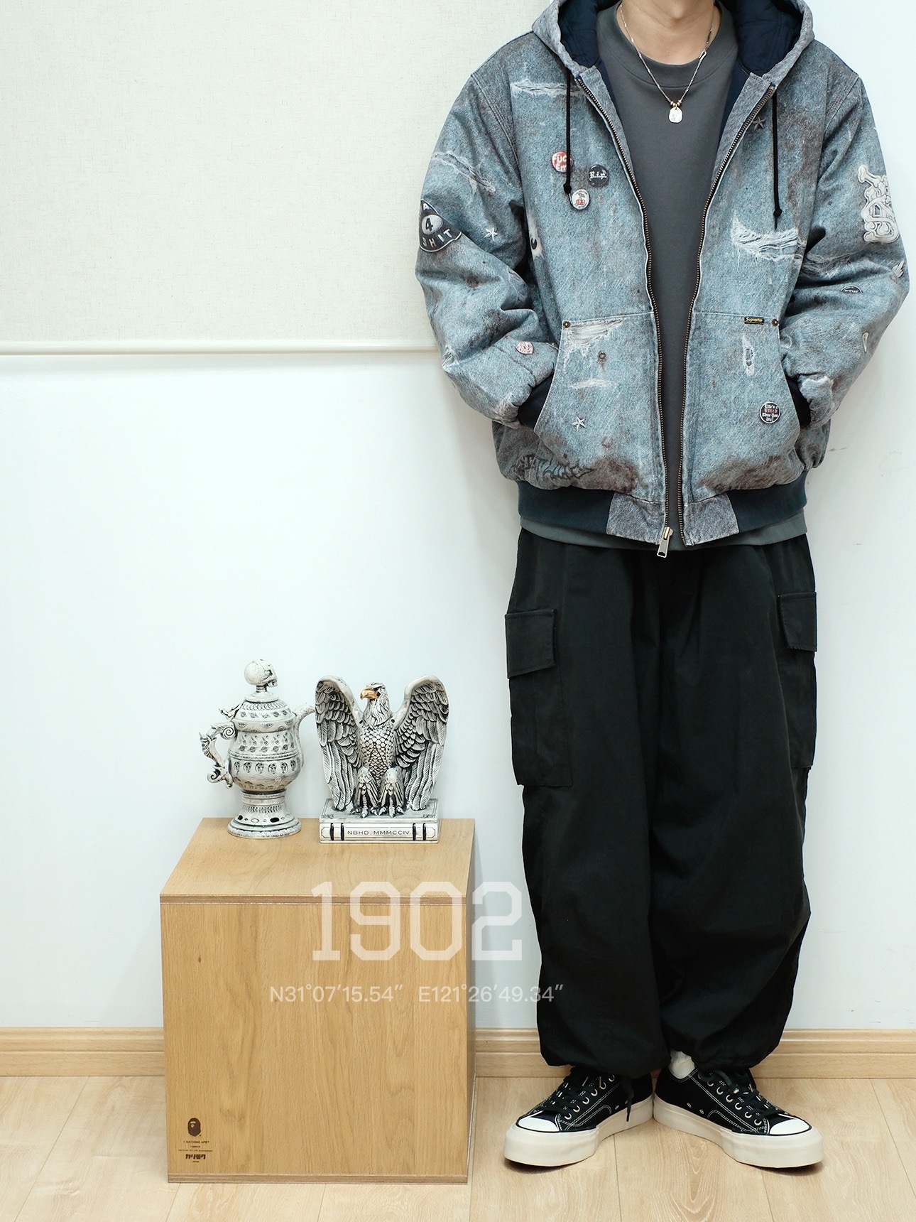 Supreme HJR Trompe L'oel Hooded Work Jacket(SUP-FW24-186) Supreme HJR Trompe L'oel Hooded Work Jacket(SUP-FW24-186)