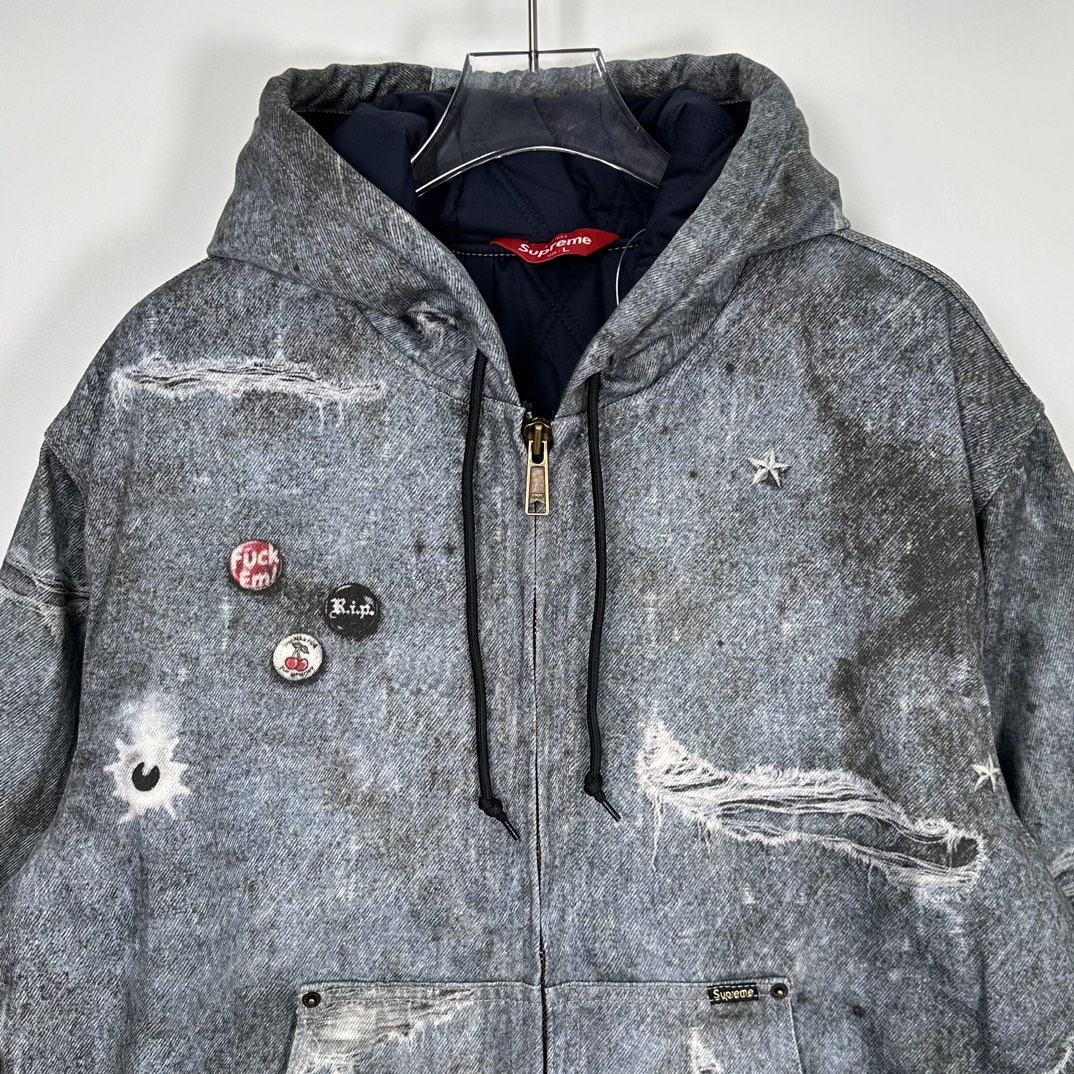 Supreme HJR Trompe L'oel Hooded Work Jacket（SUP-FW24-186）