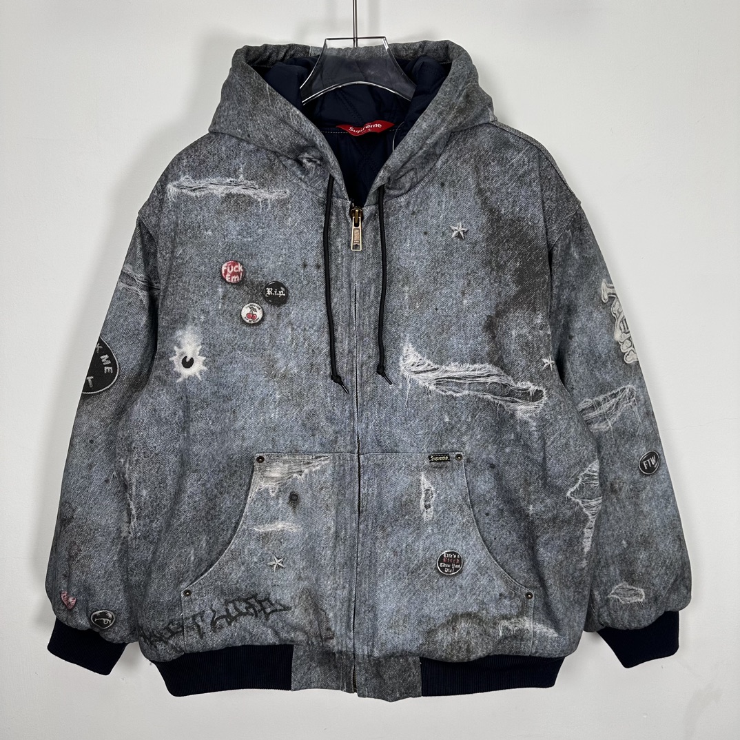 Supreme HJR Trompe L'oel Hooded Work Jacket(SUP-FW24-186) Supreme HJR Trompe L'oel Hooded Work Jacket(SUP-FW24-186)