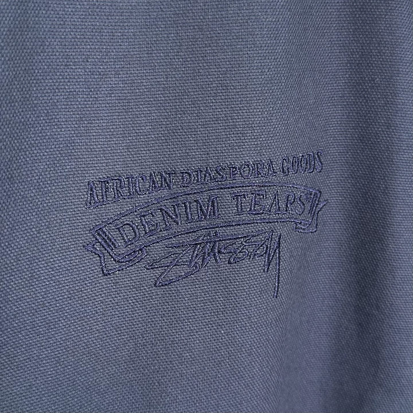 Denim Tears x Stussy Never Renege Canvas Work Jacket Navy/Black（315512）