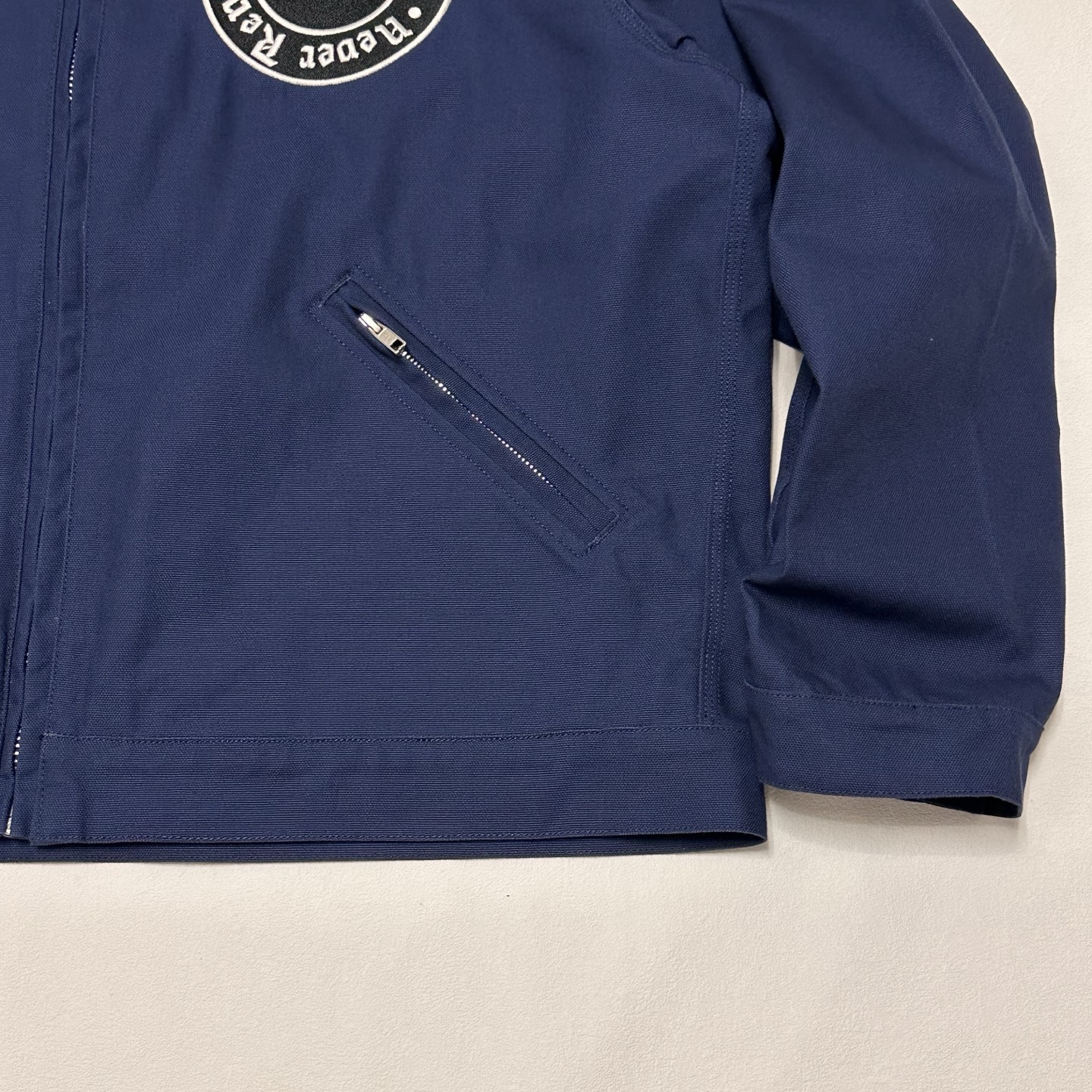 Denim Tears x Stussy Never Renege Canvas Work Jacket Navy/Black（315512）