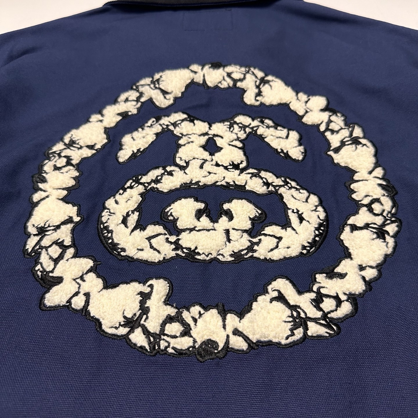 Denim Tears x Stussy Never Renege Canvas Work Jacket Navy/Black（315512）