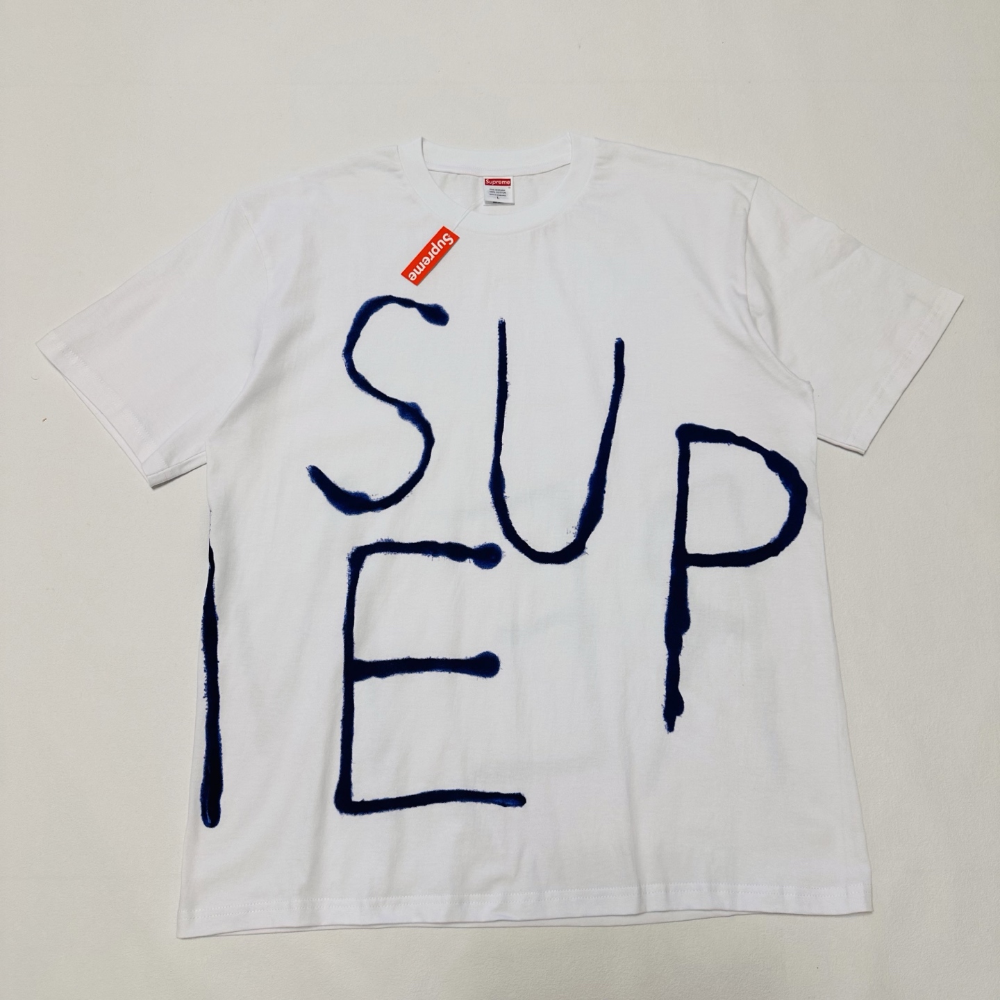 Supreme Painted Tee White（SUP-SS25-241）