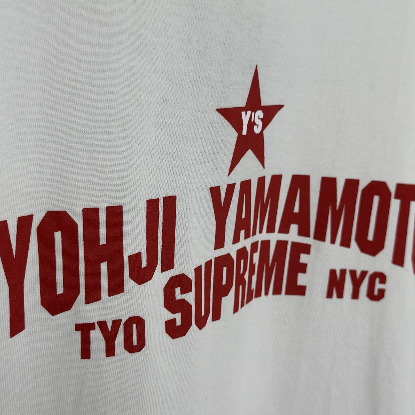 Supreme x Y's by Yohji Yamamoto Star Tee "White"（SUP-FW25-210）