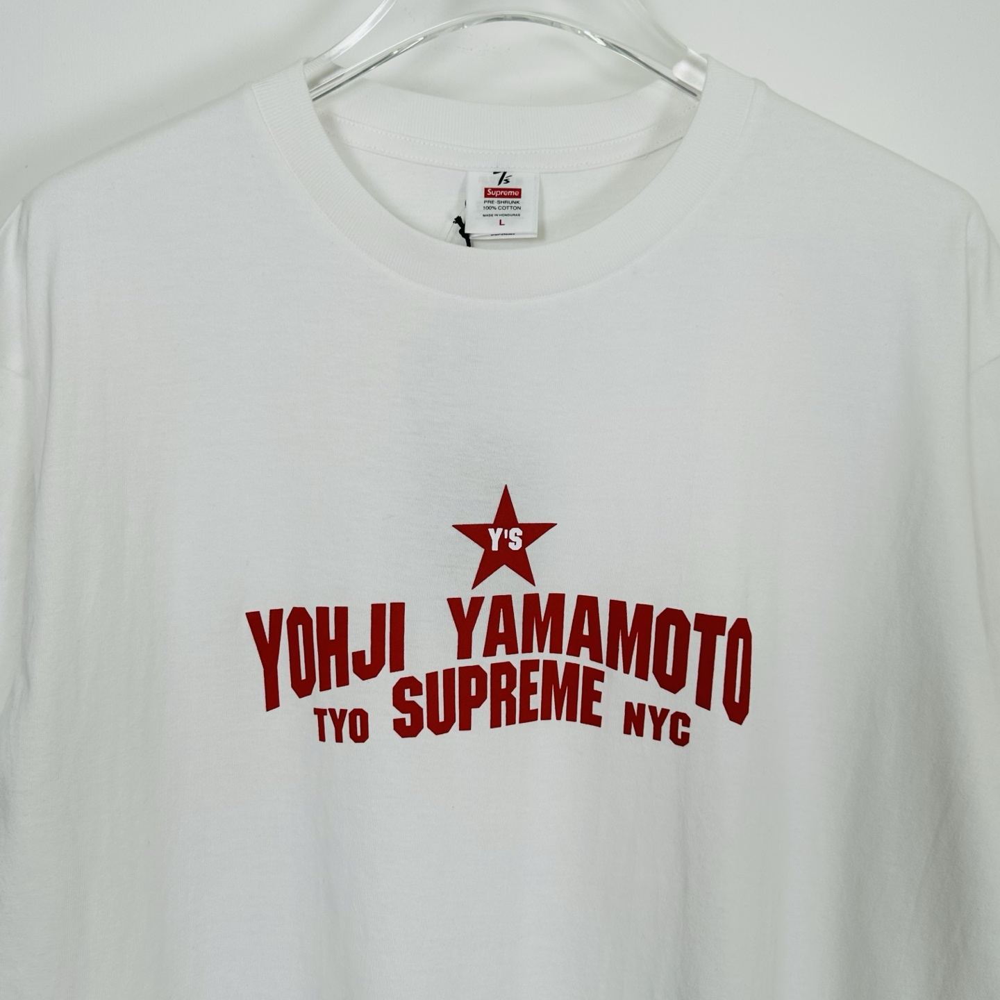 Supreme x Y's by Yohji Yamamoto Star Tee "White"（SUP-FW25-210）
