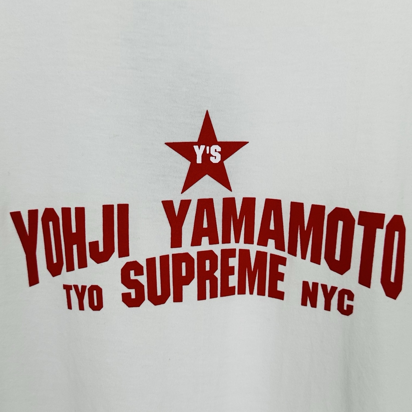 Supreme x Y's by Yohji Yamamoto Star Tee "White"（SUP-FW25-210）