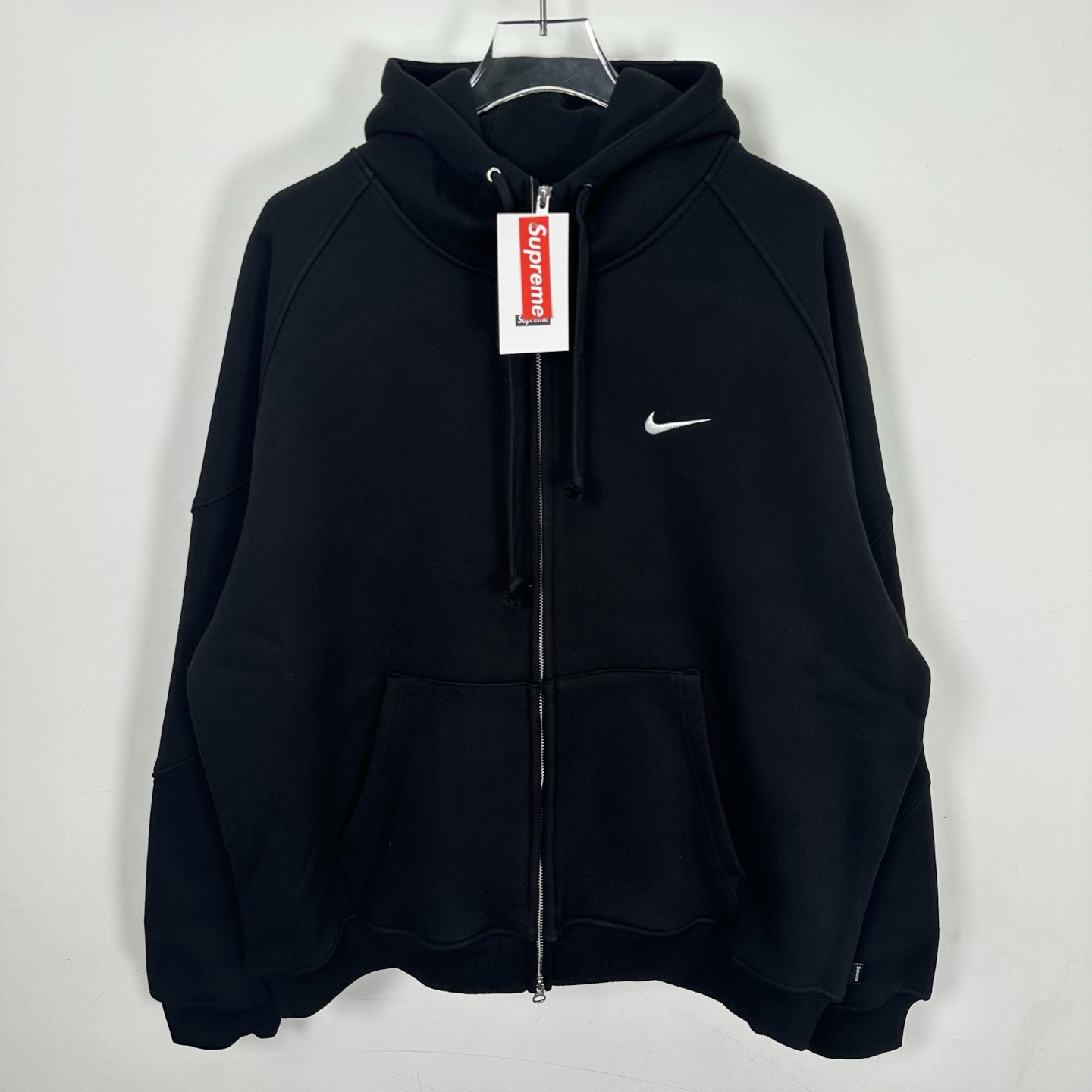 Supreme x Nike Zip Up Hooded Sweatshirt "Black"（SUP-SS25-222）
