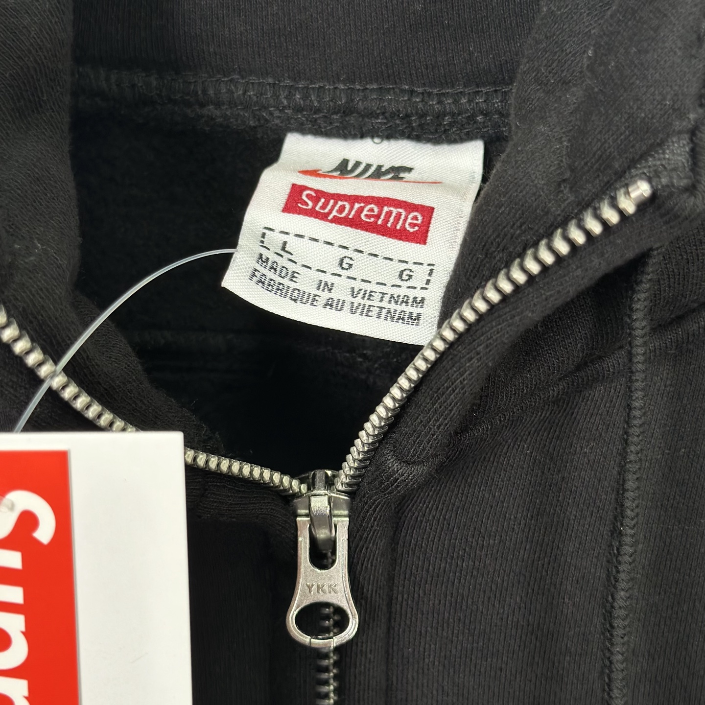 Supreme x Nike Zip Up Hooded Sweatshirt "Black"（SUP-SS25-222）