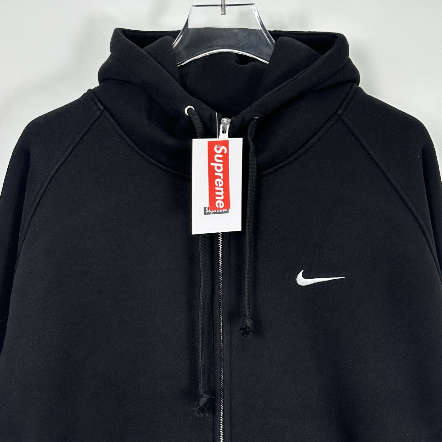 Supreme x Nike Zip Up Hooded Sweatshirt "Black"（SUP-SS25-222）