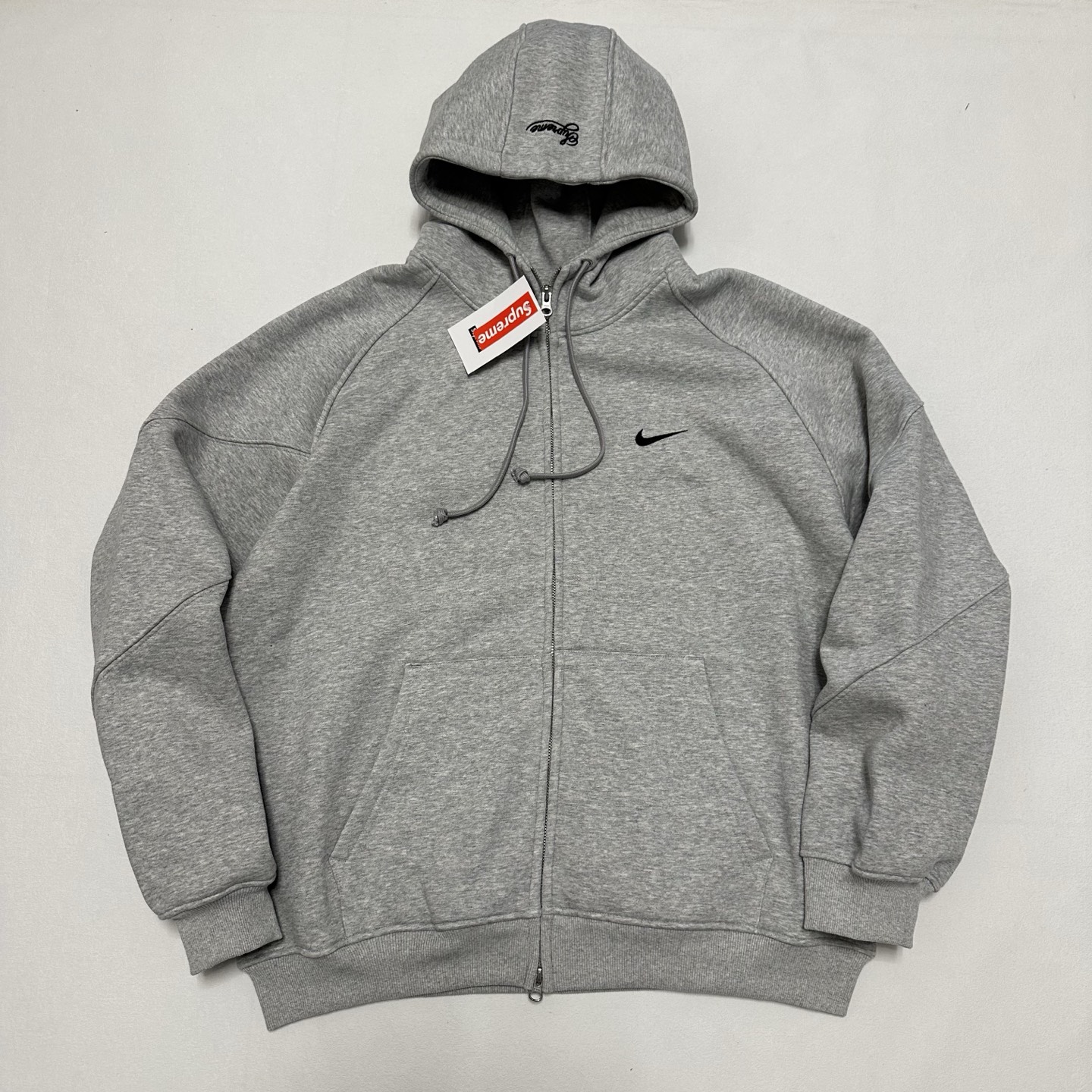 Supreme x Nike Zip Up Hooded Sweatshirt "Black"（SUP-SS25-222）