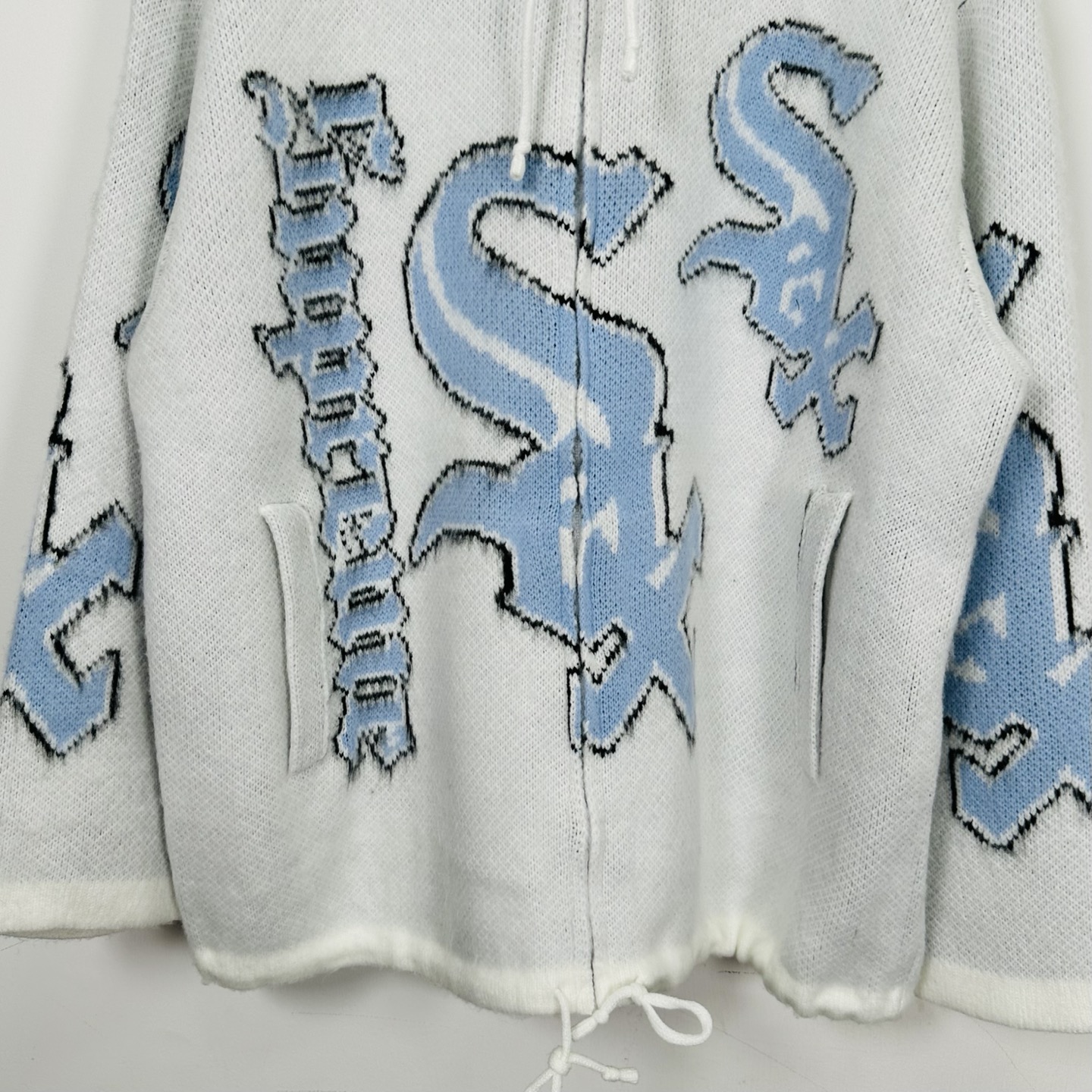 Supreme Chicago White Sox Zip Up Hooded Sweater "Black"（SUP-FW25-037）