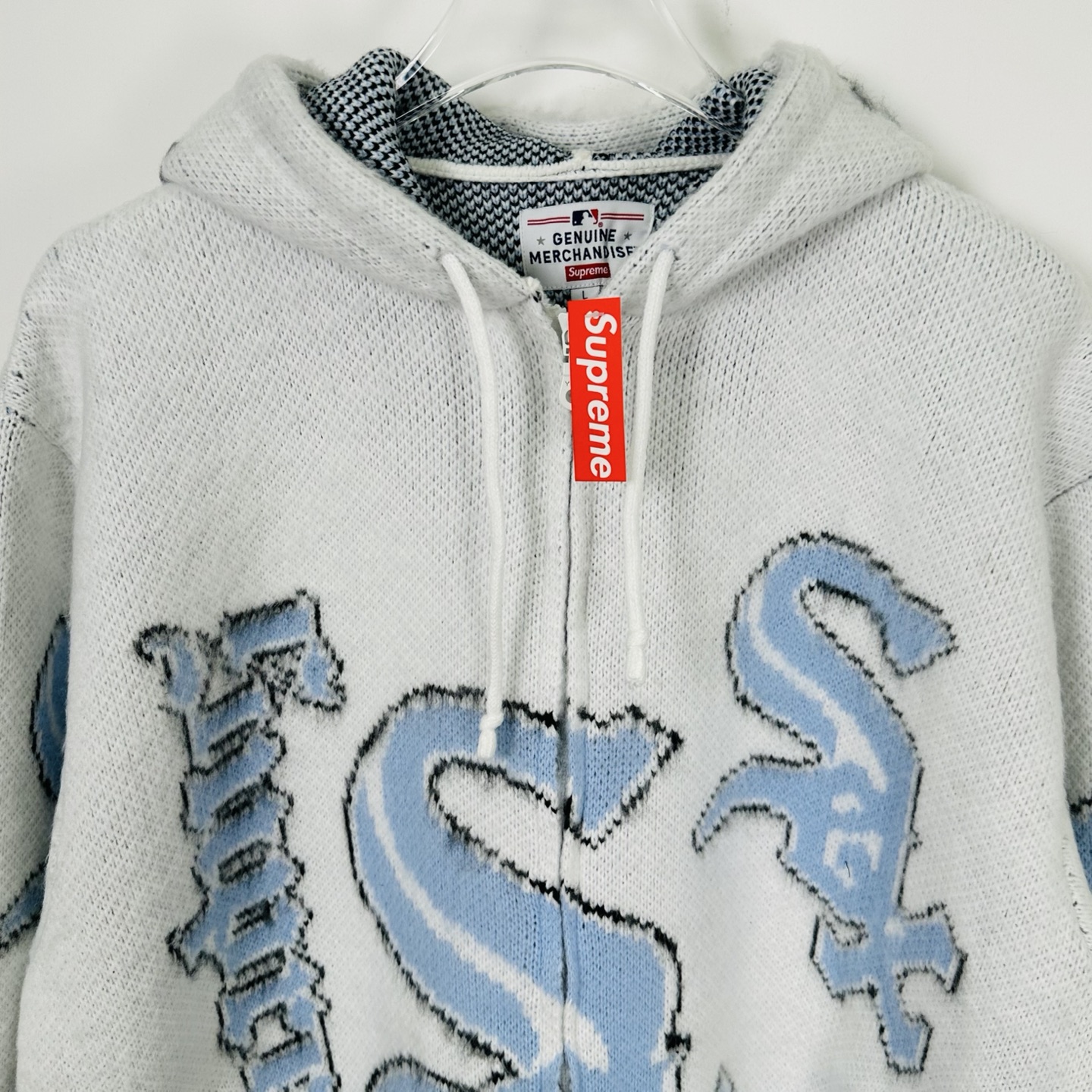 Supreme Chicago White Sox Zip Up Hooded Sweater "Black"（SUP-FW25-037）