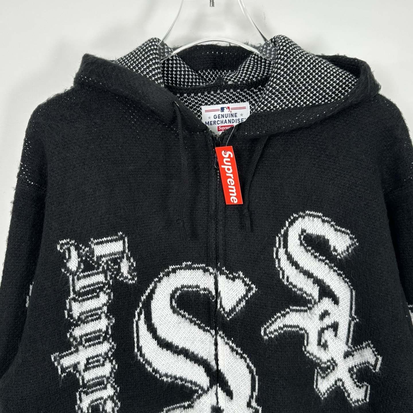 Supreme Chicago White Sox Zip Up Hooded Sweater "Black"（SUP-FW25-037）