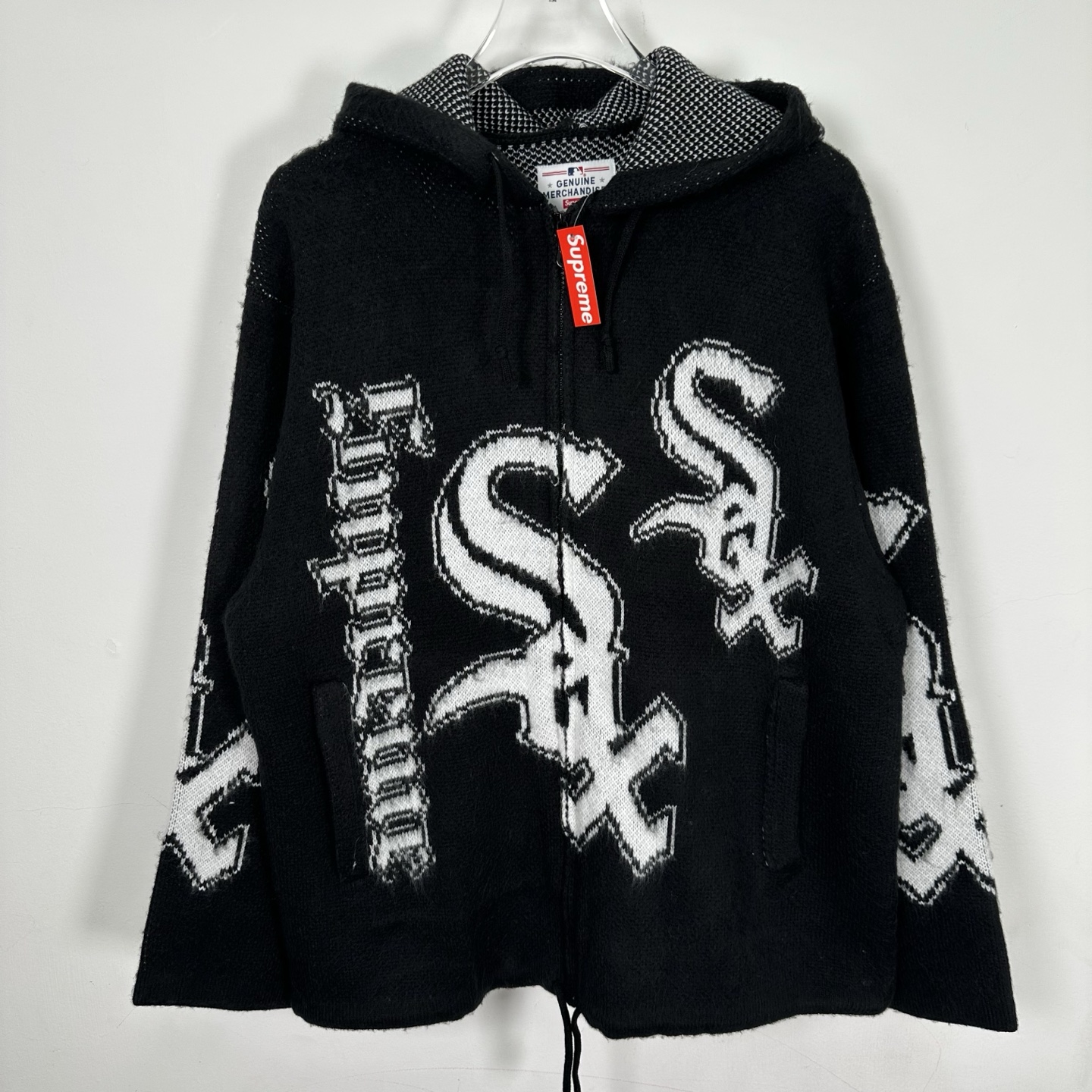 Supreme Chicago White Sox Zip Up Hooded Sweater "Black"（SUP-FW25-037）