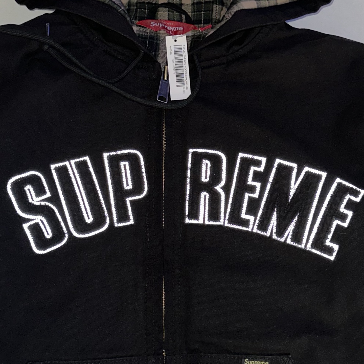 Supreme Reflective Arc Hooded Work Jacket "Denim"（SUP-FW25-007）