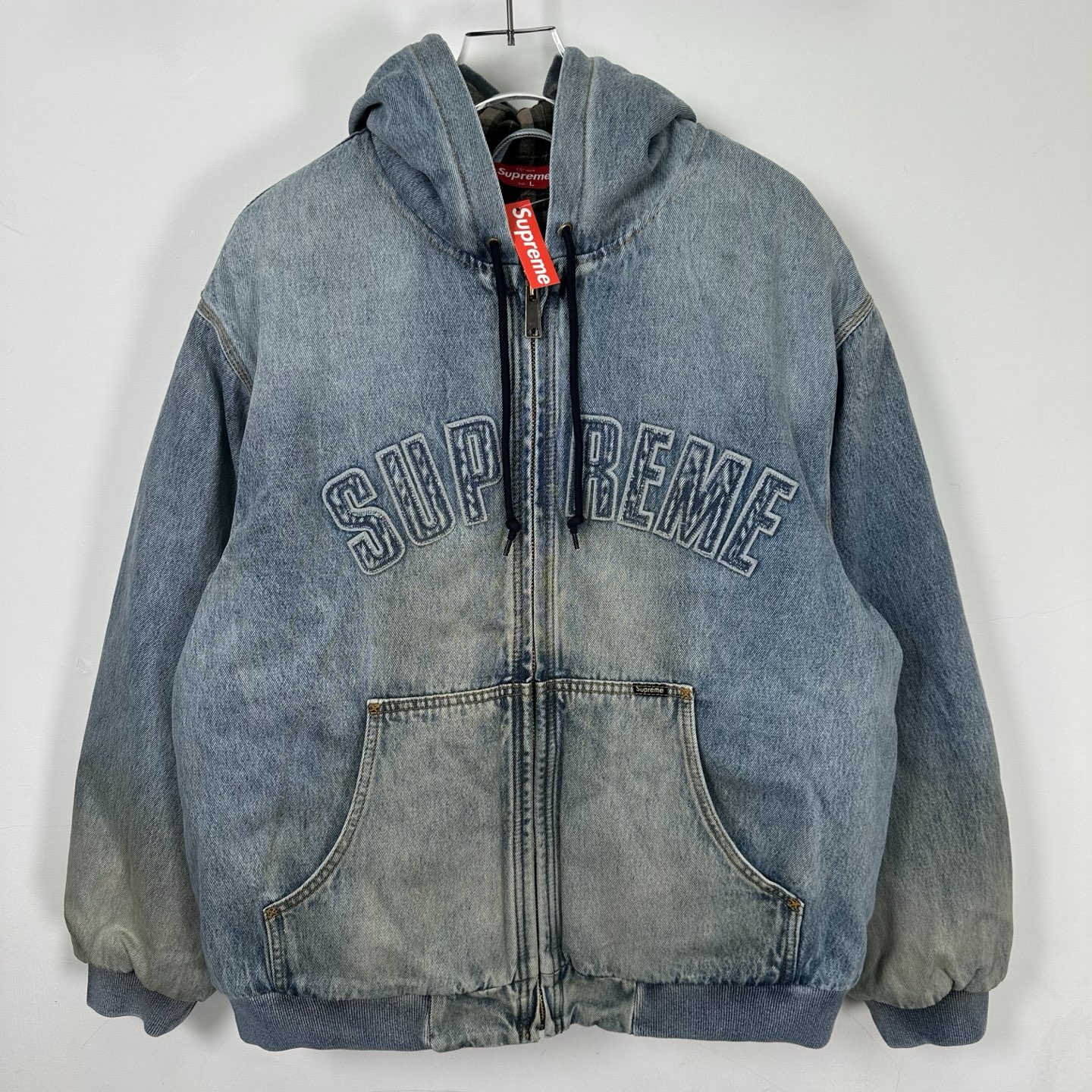 Supreme Reflective Arc Hooded Work Jacket "Denim"（SUP-FW25-007）