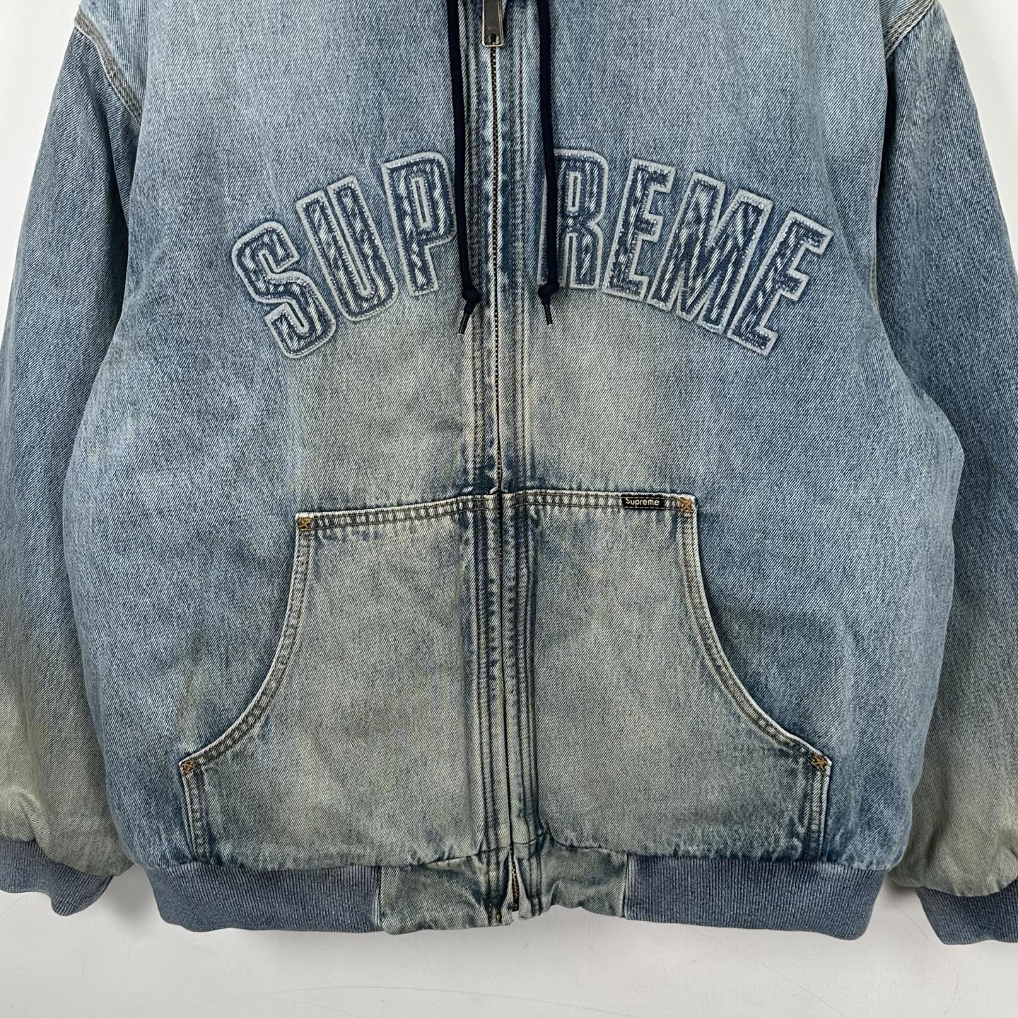 Supreme Reflective Arc Hooded Work Jacket "Denim"（SUP-FW25-007）