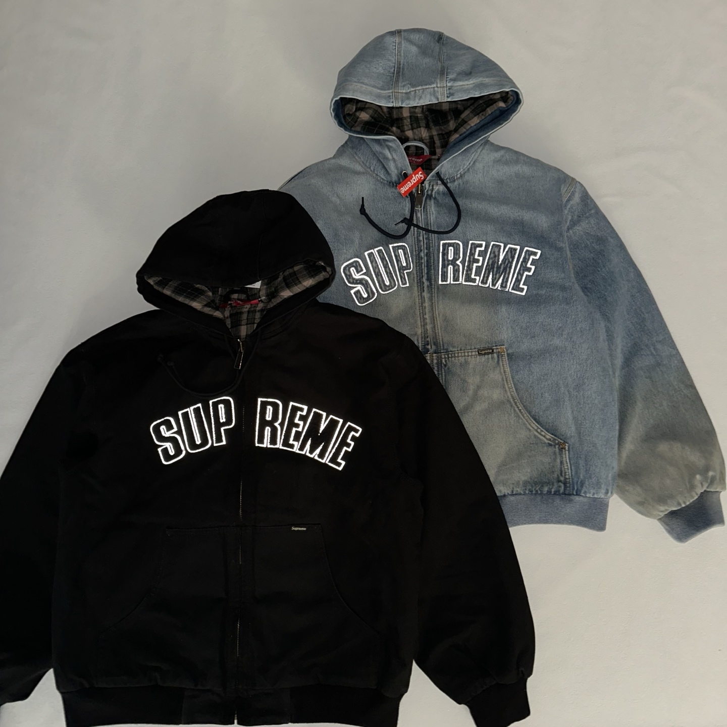 Supreme Reflective Arc Hooded Work Jacket "Denim"（SUP-FW25-007）