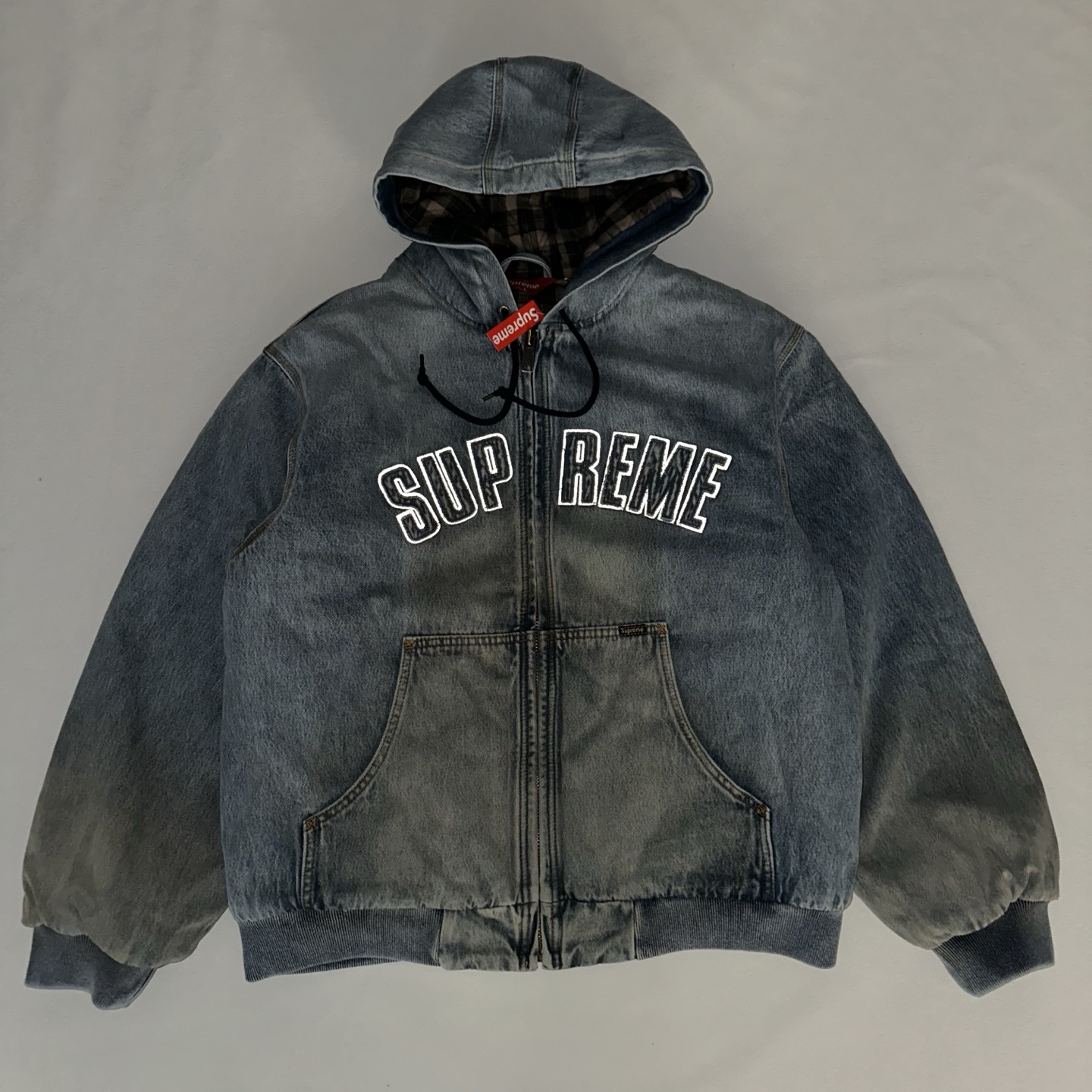 Supreme Reflective Arc Hooded Work Jacket "Denim"（SUP-FW25-007）