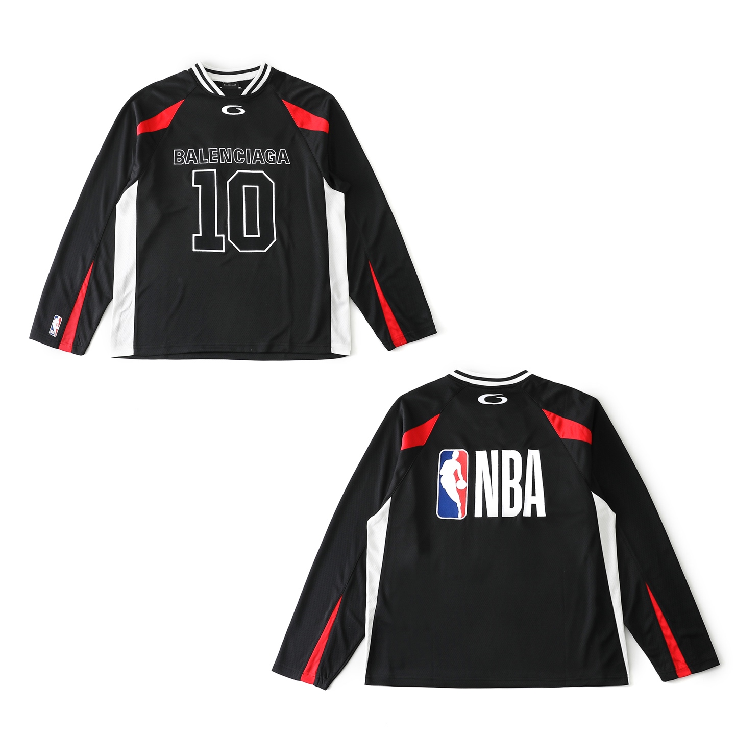 Balenciaga | NBA Collaboration Oversized Long-Sleeve T-Shirt(864877TTVW11060）