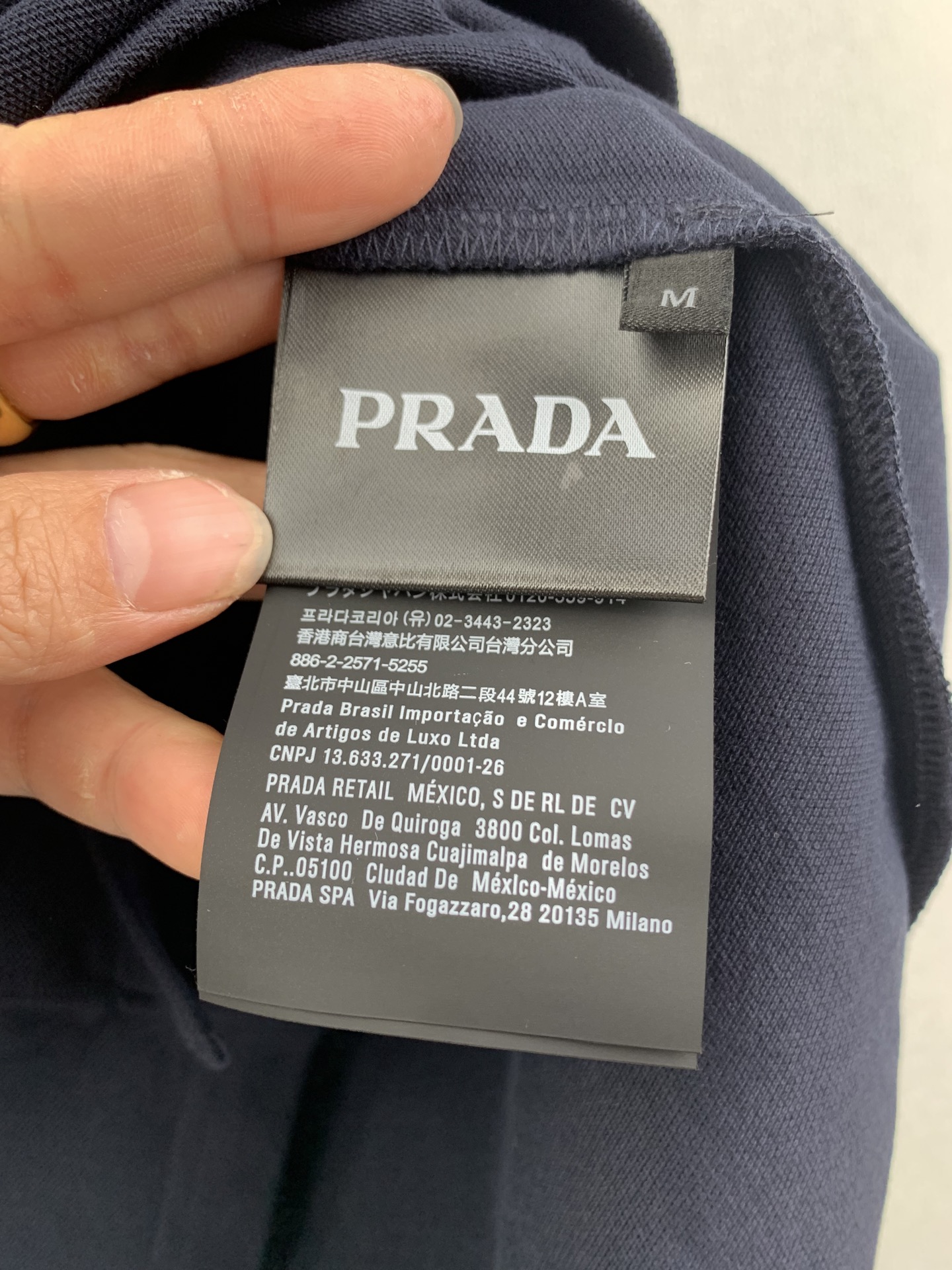  PRADA SJN256 Piqué Rubber Logo Polo Shirt (SJN256-322-F01AE）