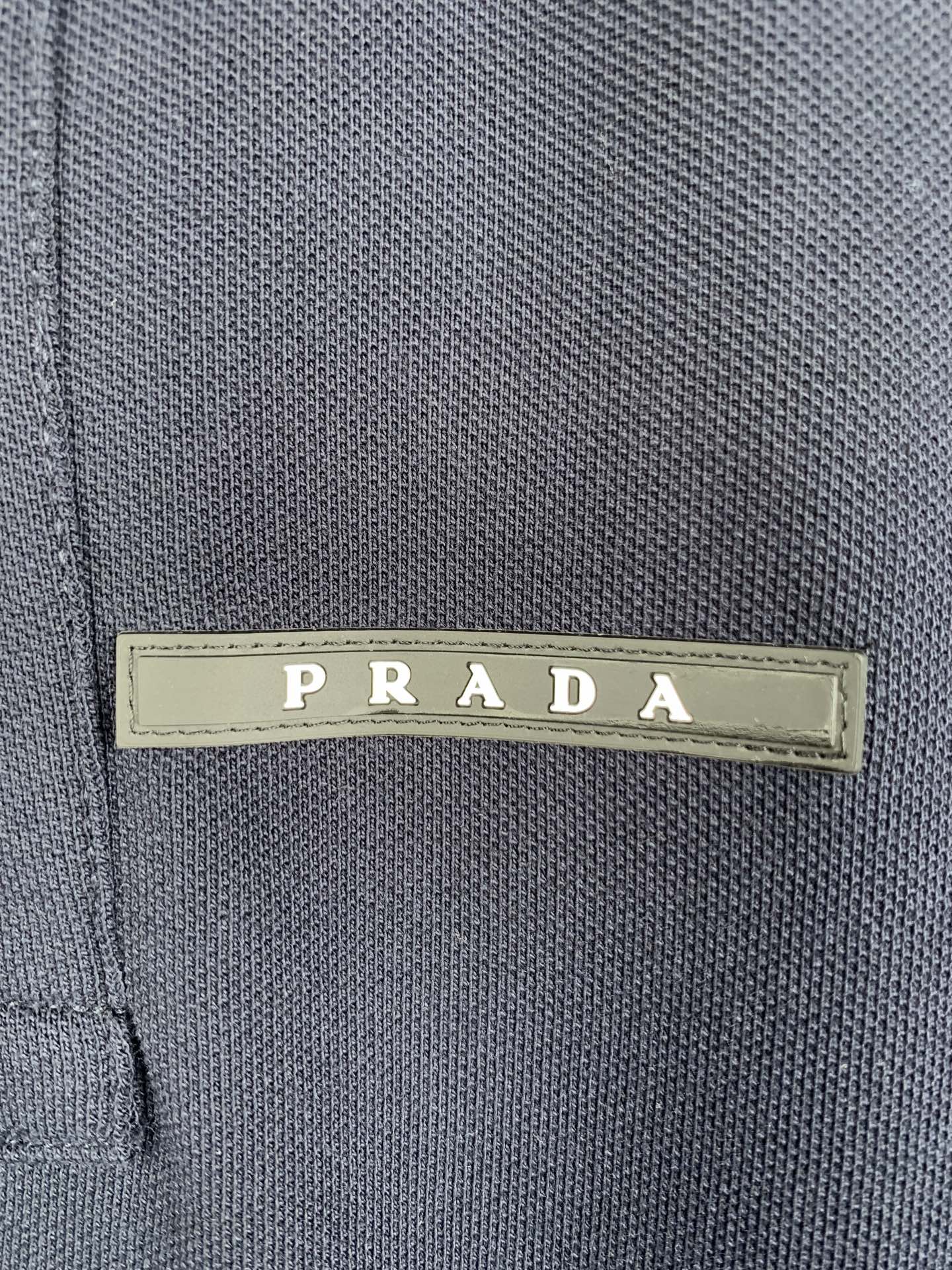  PRADA SJN256 Piqué Rubber Logo Polo Shirt (SJN256-322-F01AE）