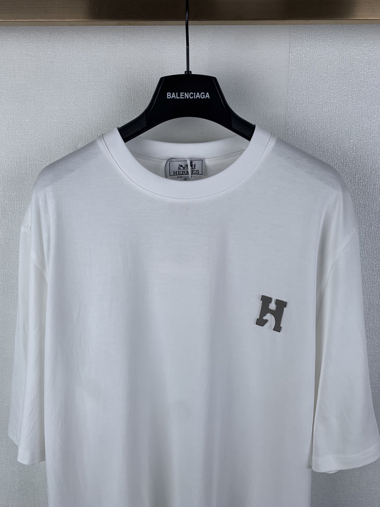 Hermes H'Cheval Leather Detail T-Shirt（H567810HA90）