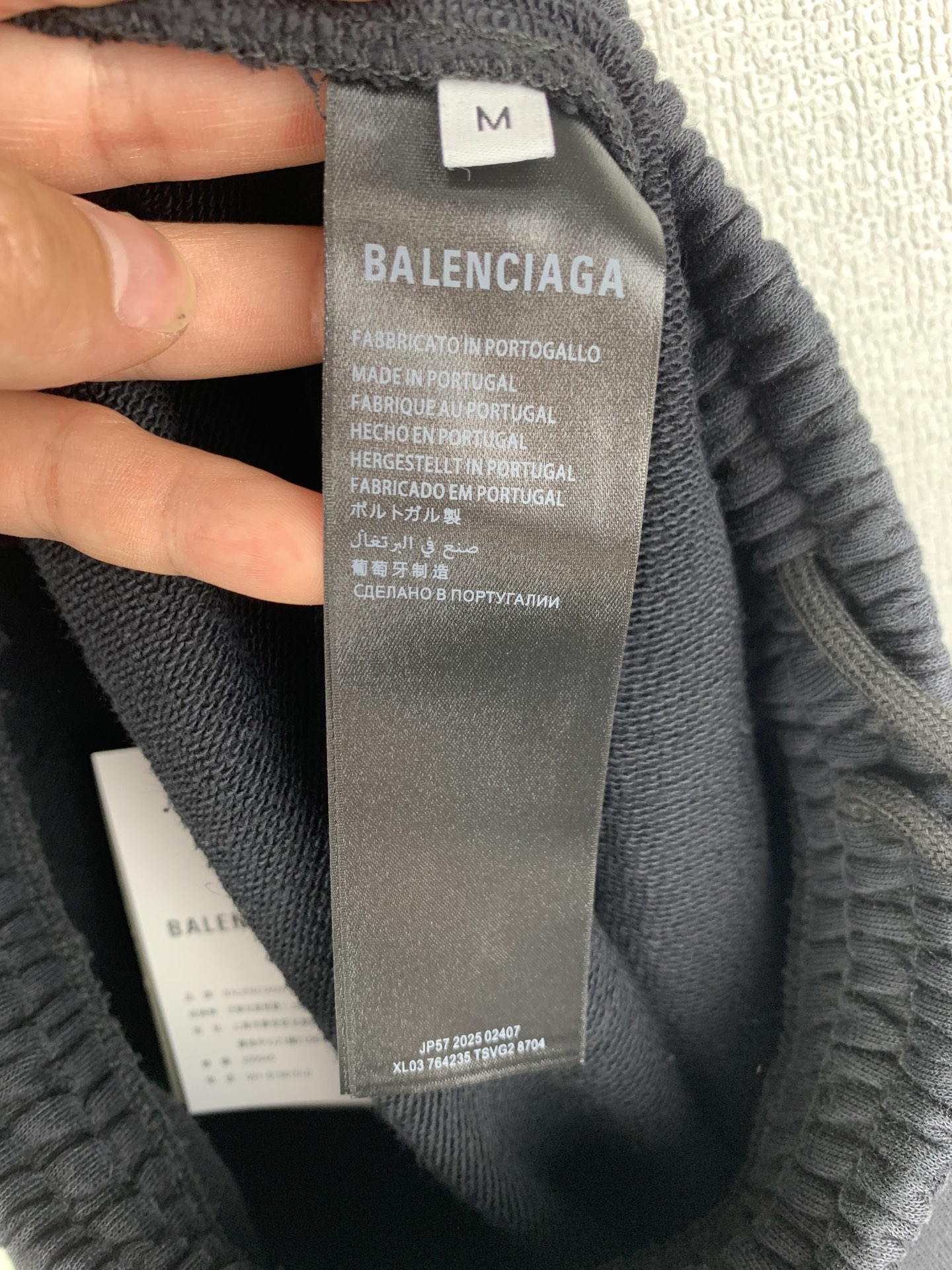 Balenciaga3B Football Baggy Sweatpants 'Black Anthracite'（803266TTVQ81066）