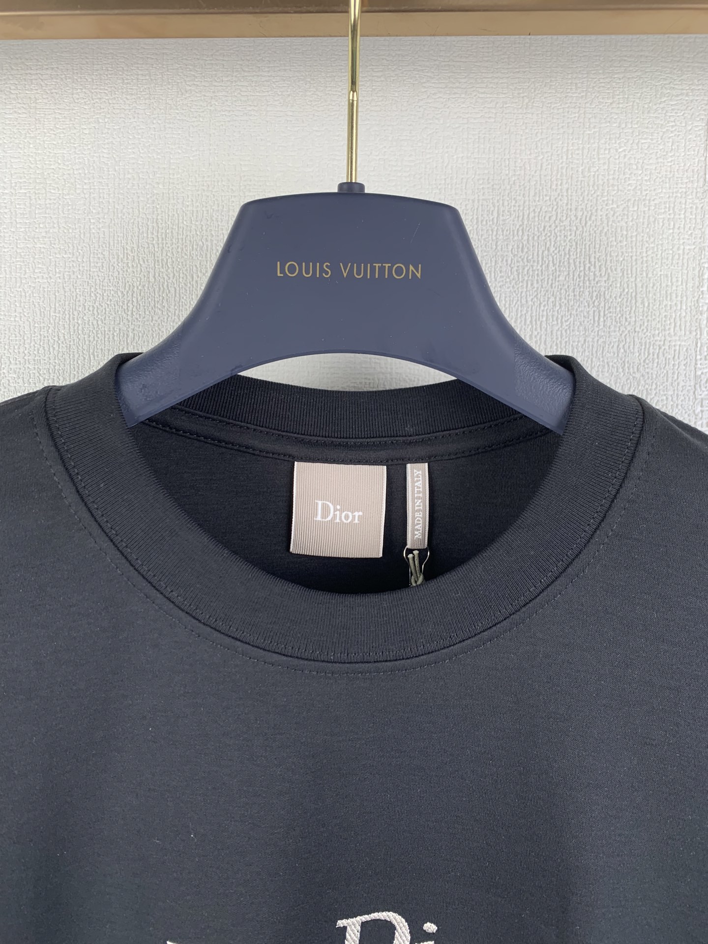 DIOR T-shirt with Lettering Gray Cotton Jersey（623T14A4E16-X0100）