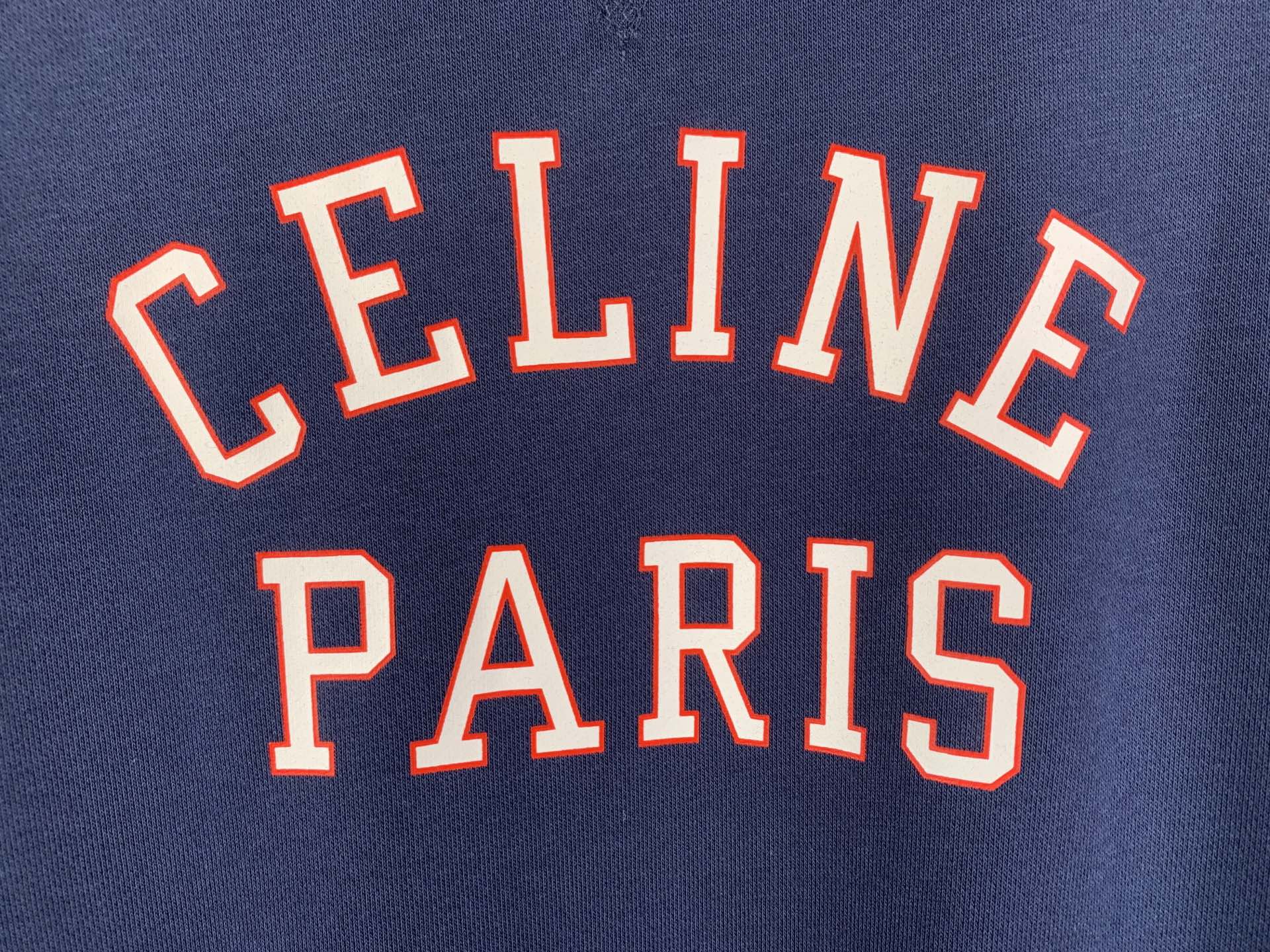CELINE Sweatshirt / Cotton Fleece Navy  (RY0S1510Z-07RV）