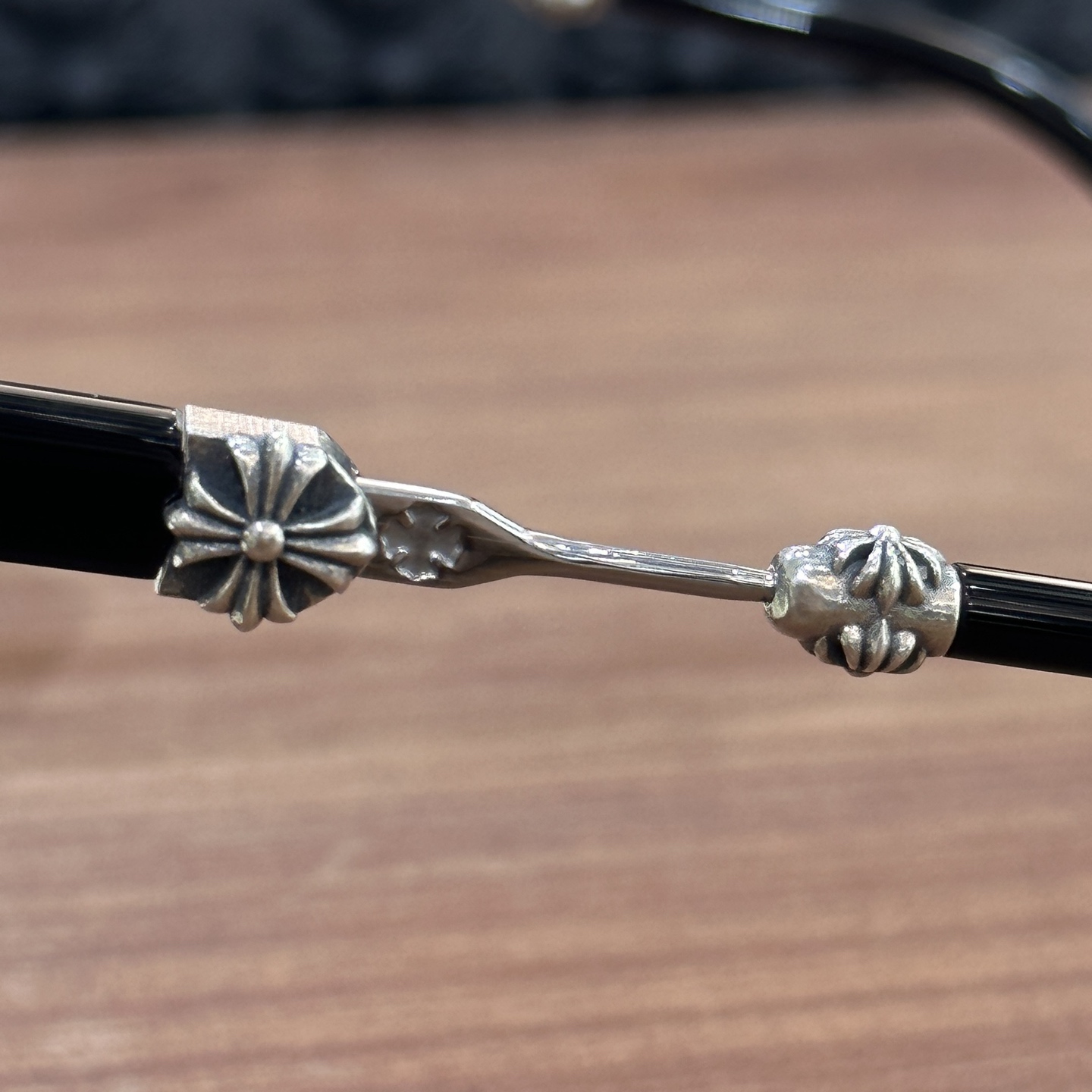 Chrome Hearts DUCK BUTTER Silver Sword Black Square Optical Glasses Unisex DUCK BUTTER BKSS(CHROME HEARTS 425)