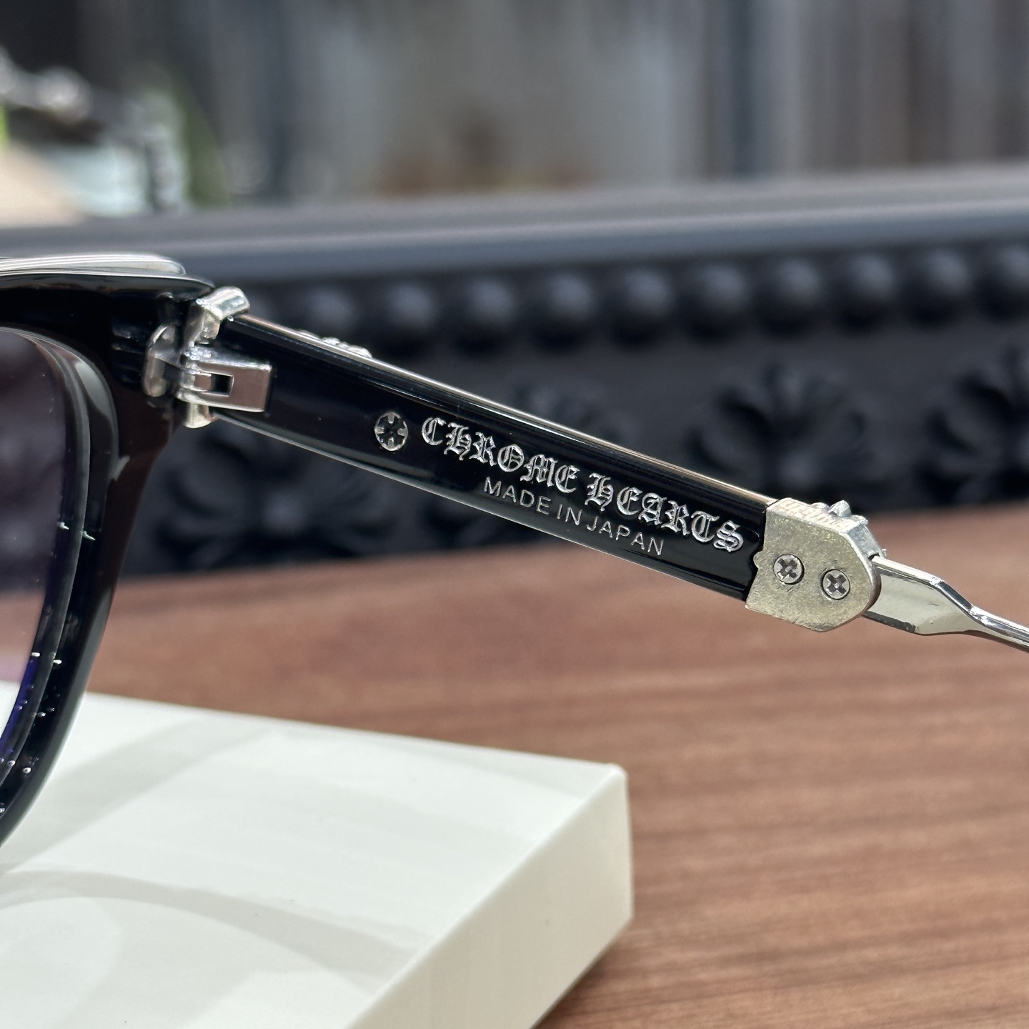 Chrome Hearts DUCK BUTTER Silver Sword Black Square Optical Glasses Unisex DUCK BUTTER BKSS(CHROME HEARTS 425)