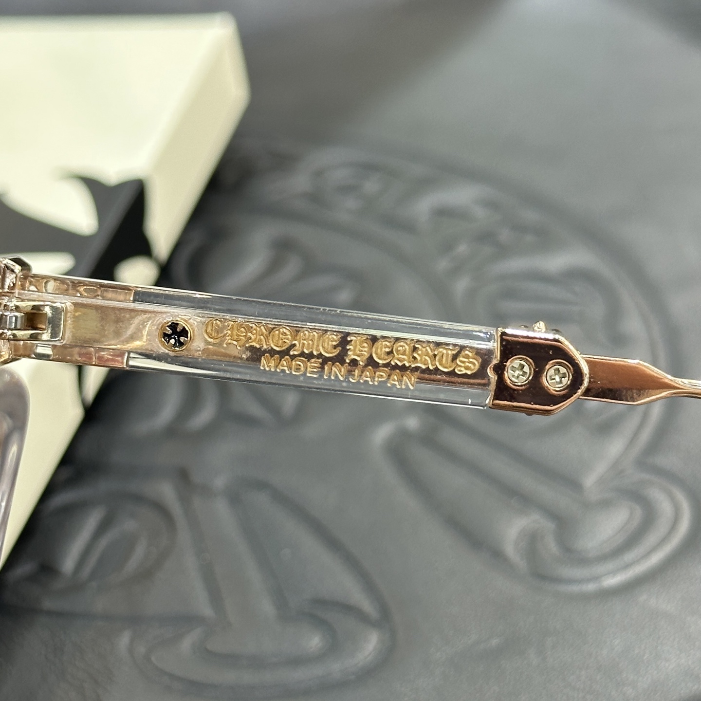 Chrome Hearts DUCK BUTTER Silver Sword Black Square Optical Glasses Unisex DUCK BUTTER BKSS(CHROME HEARTS 425)