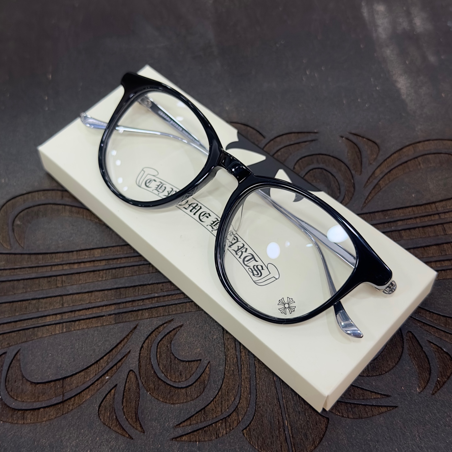 Chrome Hearts JEJE SPOT Floral Cross Glasses (CHROME HEARTS 416)