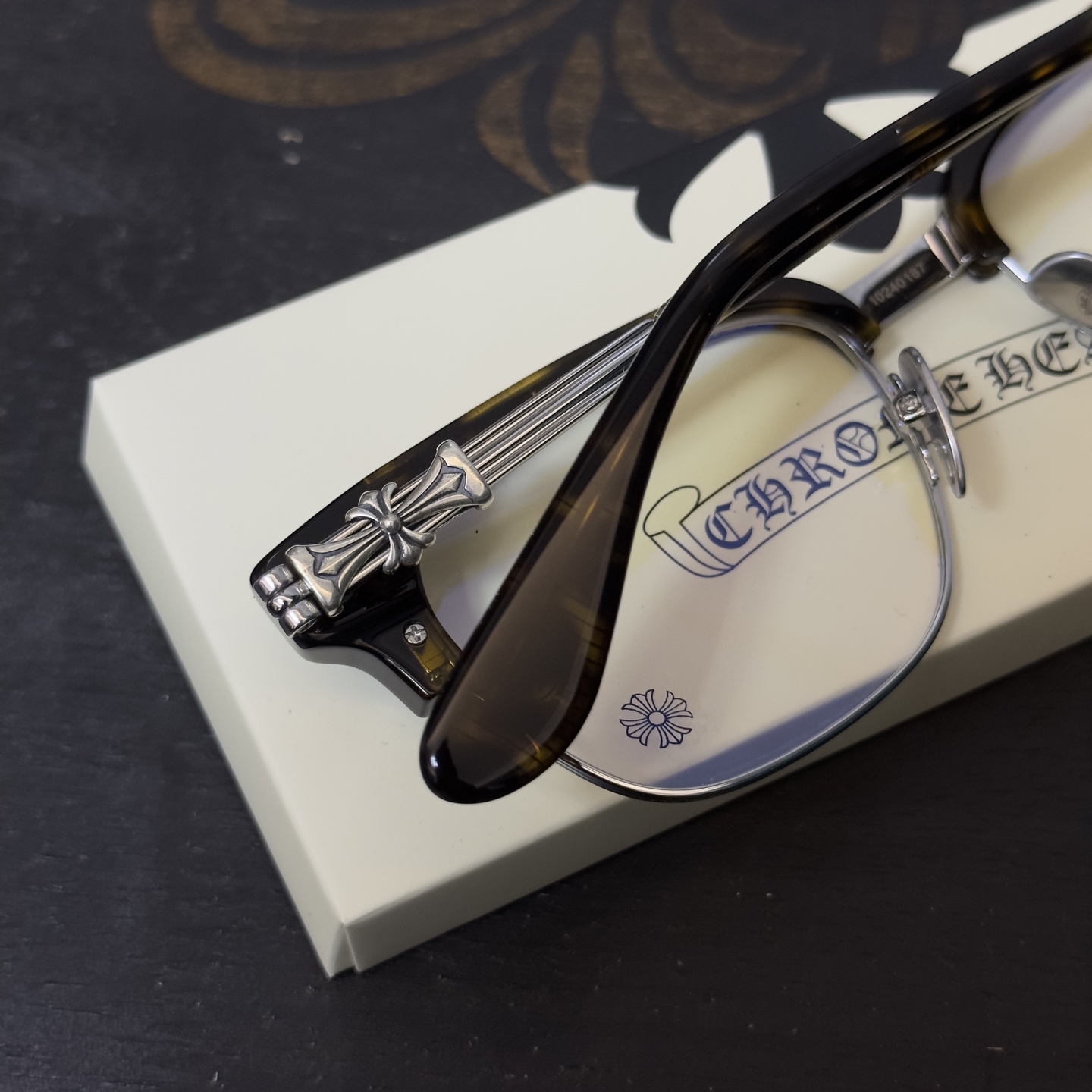 【Chrome Hearts】 Bonennoisseur II Black Brushed Silver (CHROME HEARTS 422)