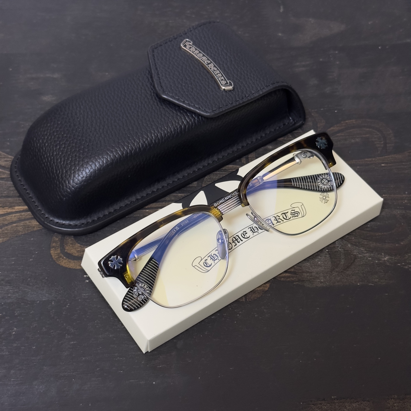 【Chrome Hearts】 Bonennoisseur II Black Brushed Silver (CHROME HEARTS 422)