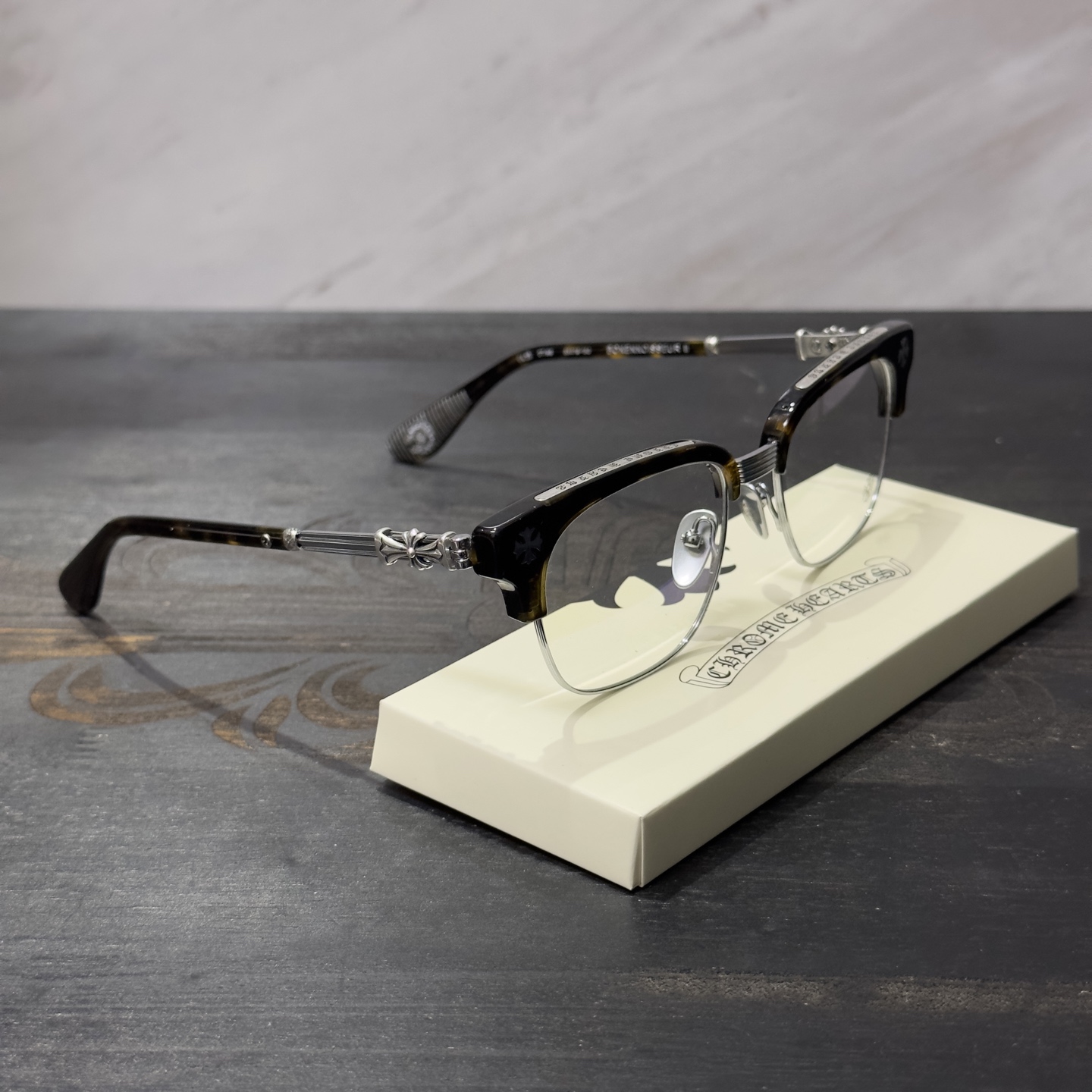 【Chrome Hearts】 Bonennoisseur II Black Brushed Silver (CHROME HEARTS 422)