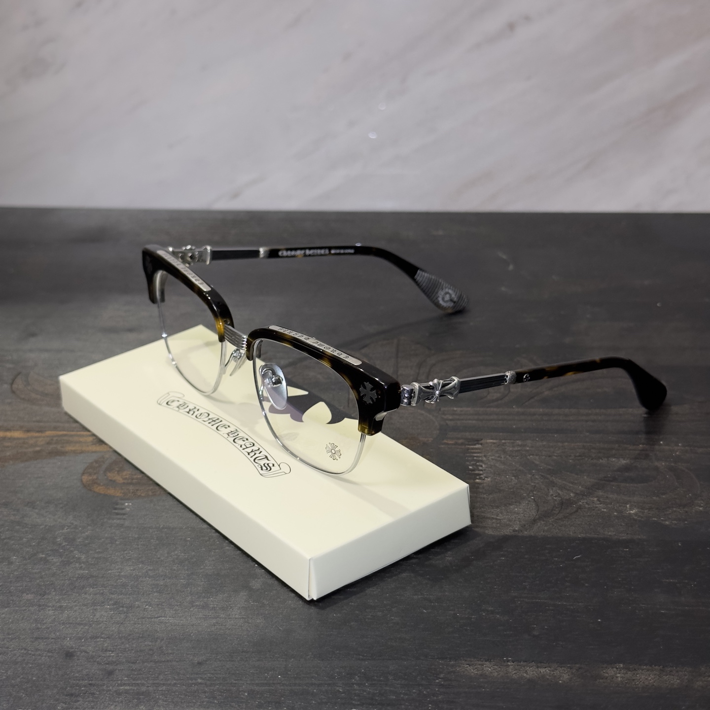 【Chrome Hearts】 Bonennoisseur II Black Brushed Silver (CHROME HEARTS 422)
