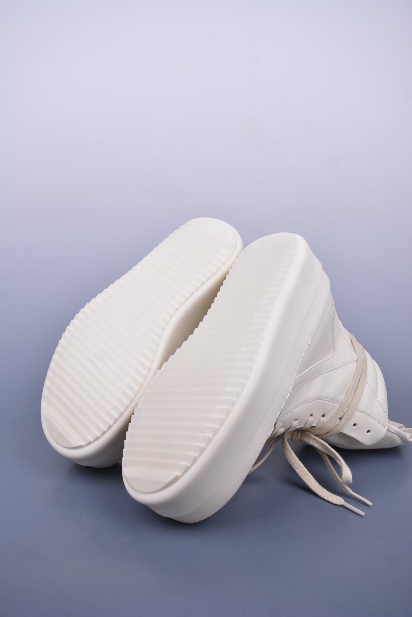  Rick Owens mega bumper white sneakers (RU01E5868LCO1111)