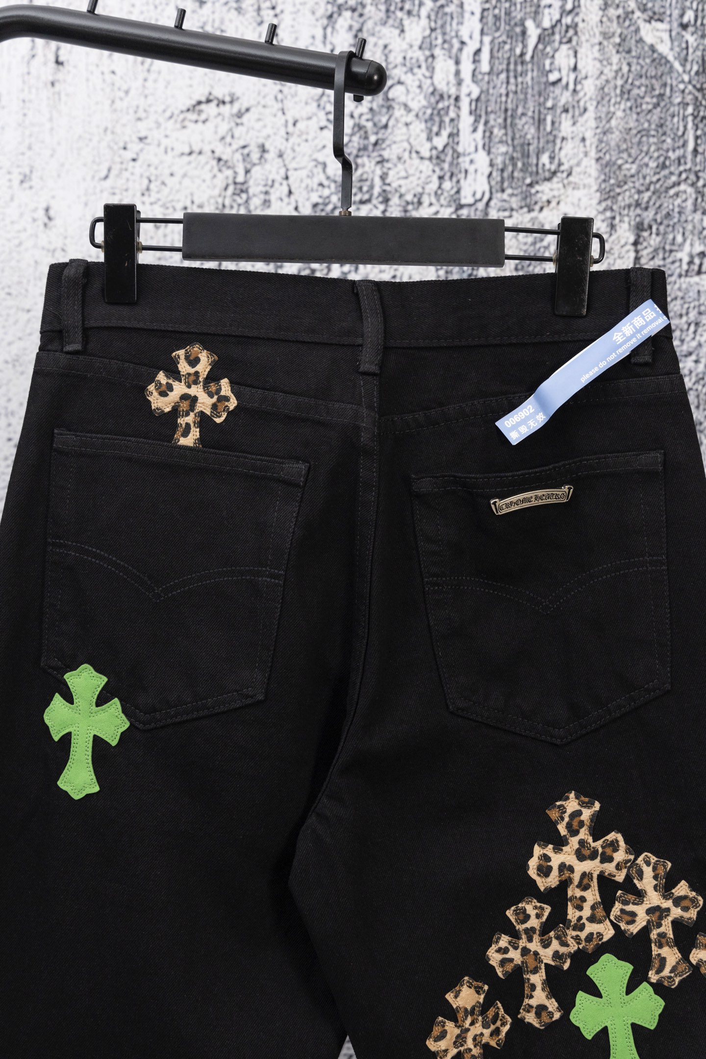 Chrome Heart embroidered print straight-leg jeans（CH-2025102205）