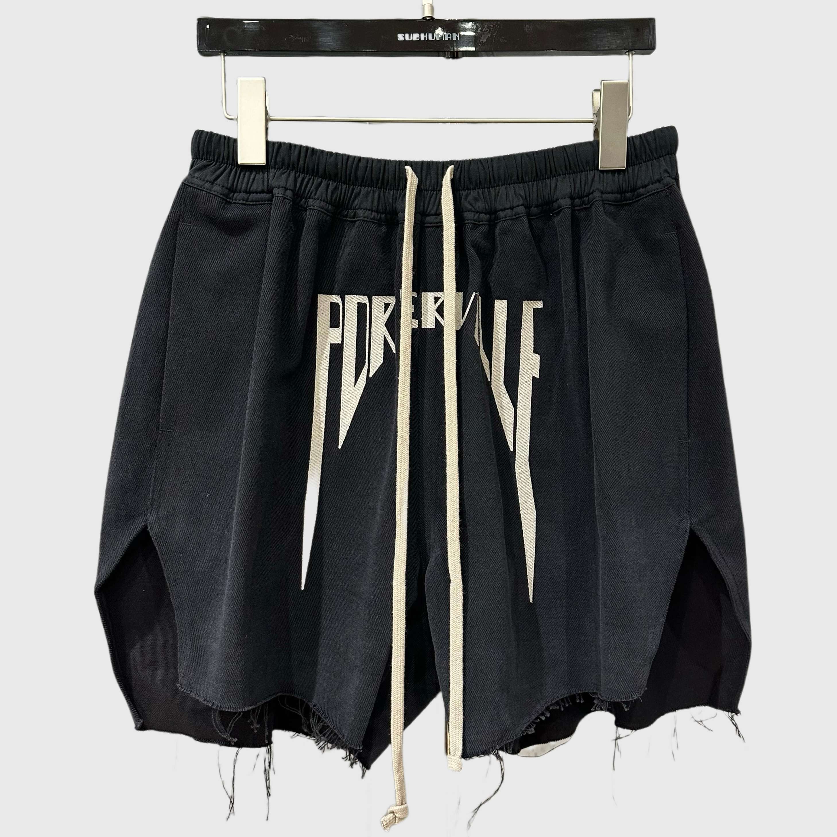 RICK OWENS Motif embroidered Track Shorts（RR02D6304TEEM7-0908）