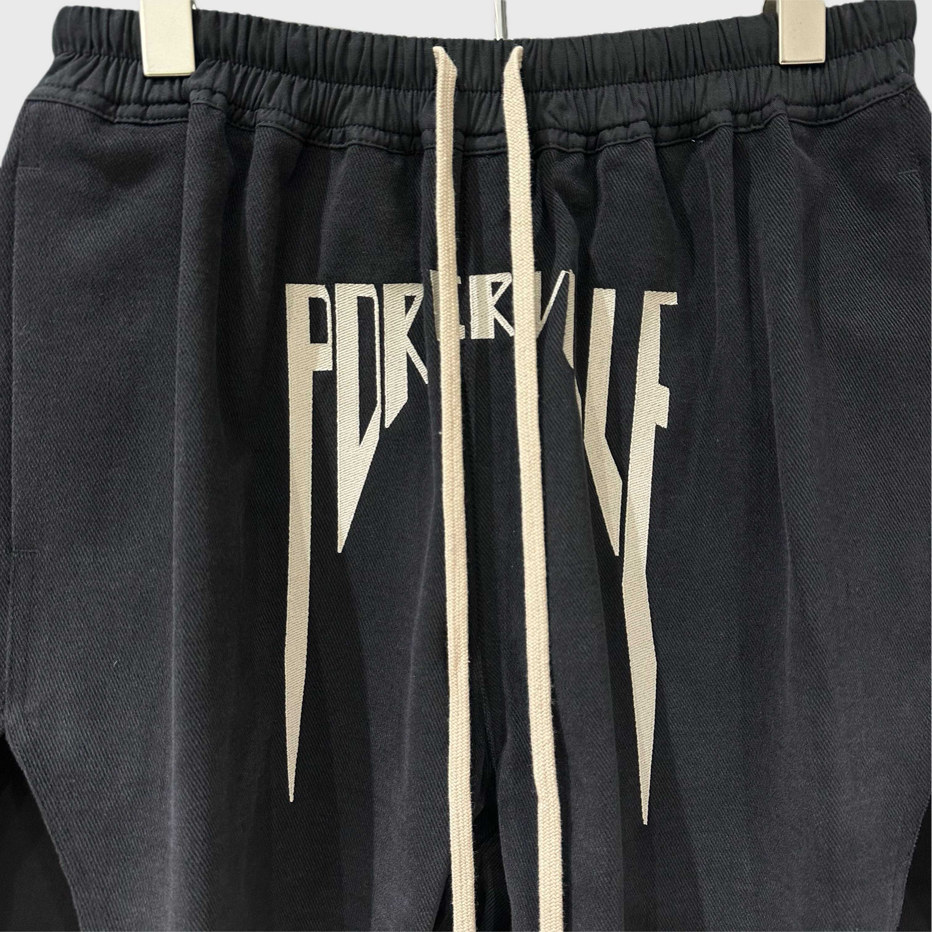 RICK OWENS Motif embroidered Track Shorts（RR02D6304TEEM7-0908）