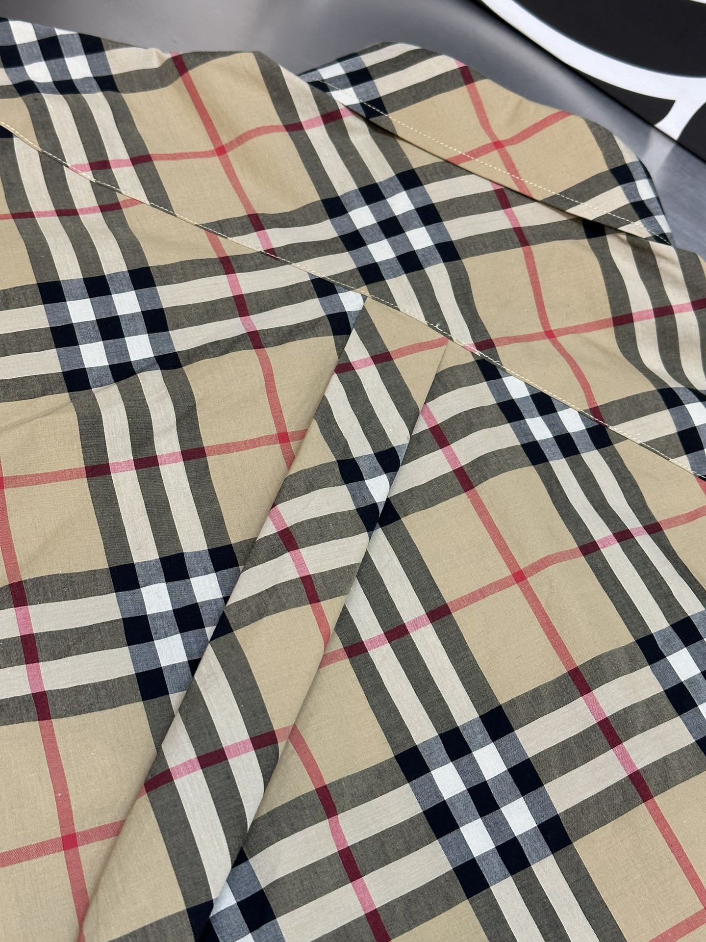 BURBERRY Regular Fit Check Cotton Shirt（80876371)